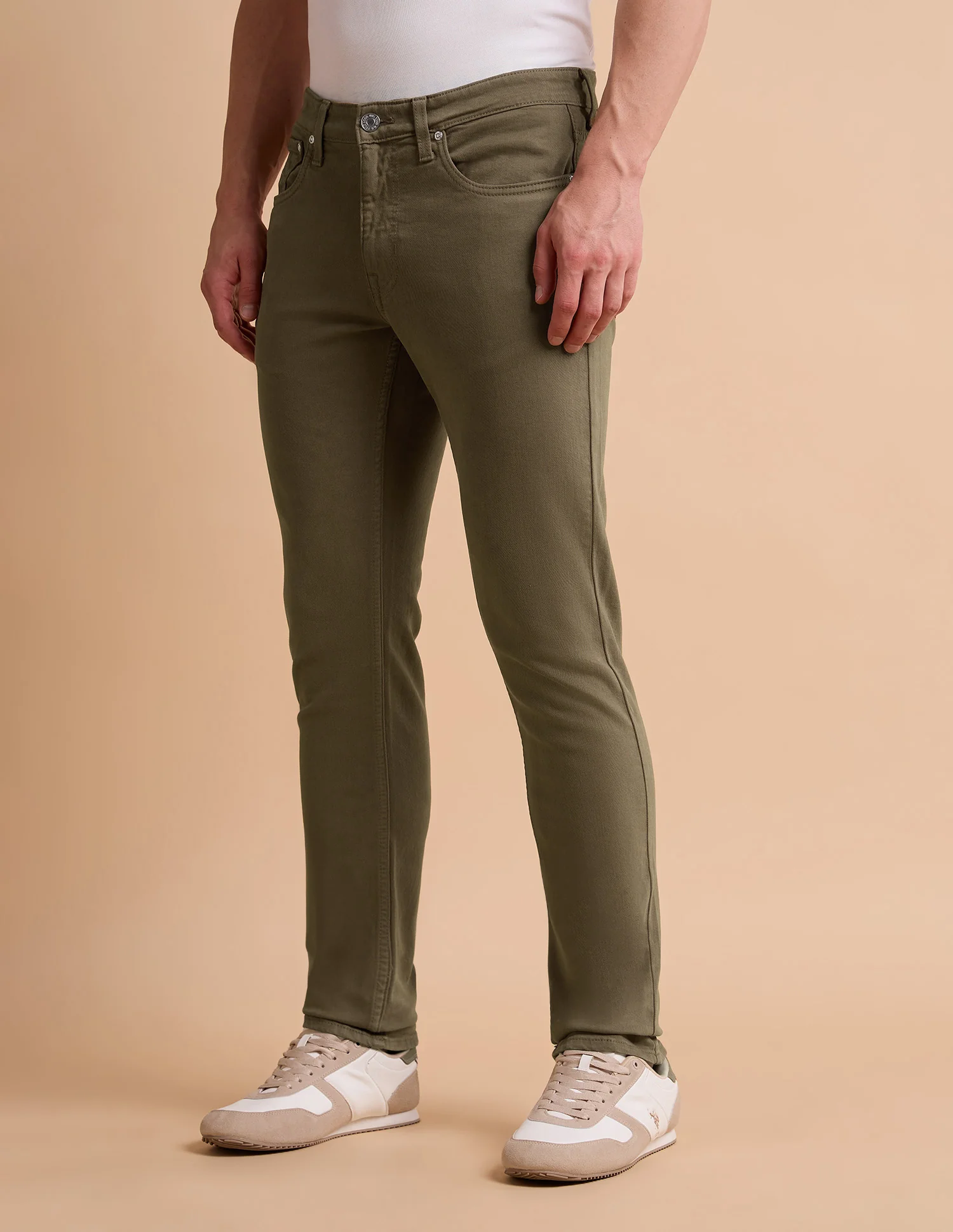 Brandon Slim Tapered Fit Brown Jeans - Image 4