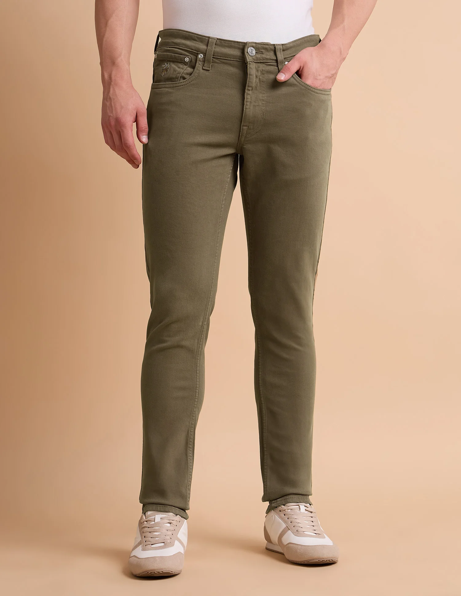 Brandon Slim Tapered Fit Brown Jeans - Image 6