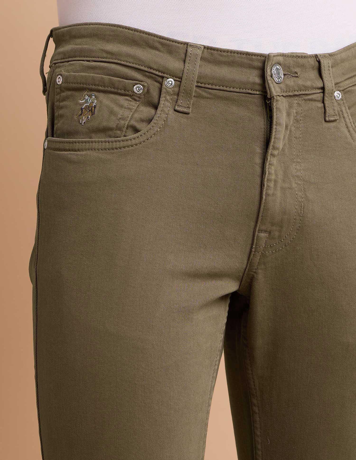 Brandon Slim Tapered Fit Brown Jeans - Image 7