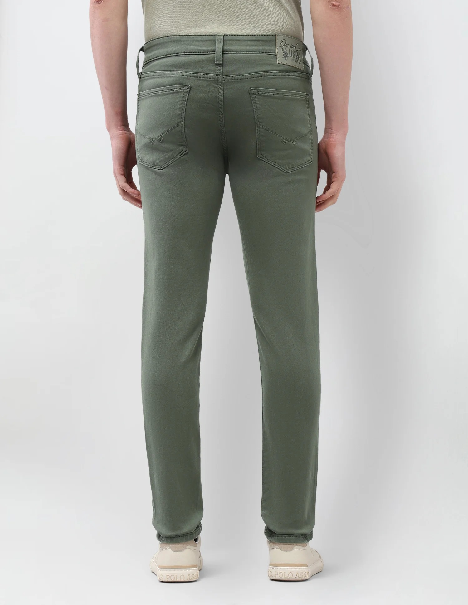 Brandon Slim Tapered Fit Green Jeans - Image 5