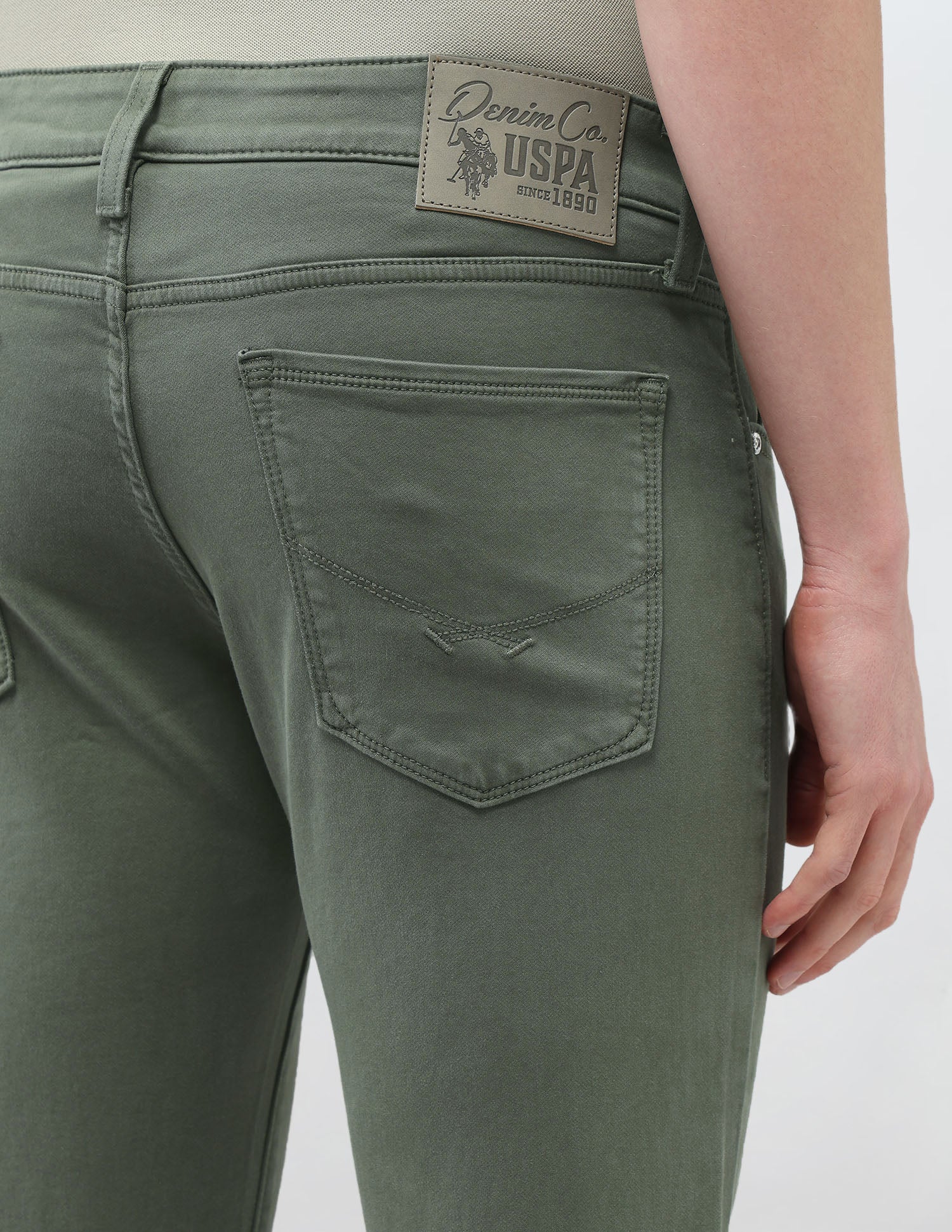Brandon Slim Tapered Fit Green Jeans - Image 8