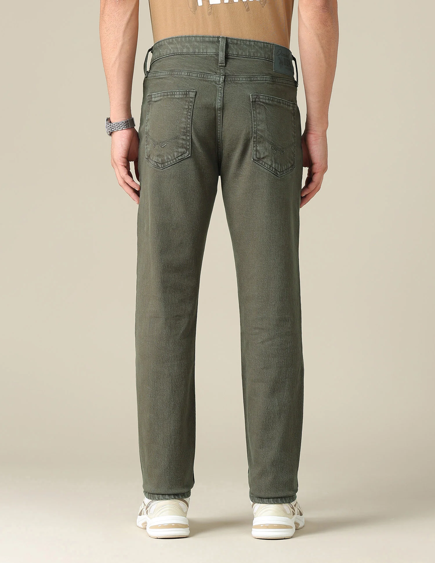 Brandon Slim Tapered Fit Green Jeans - Image 5