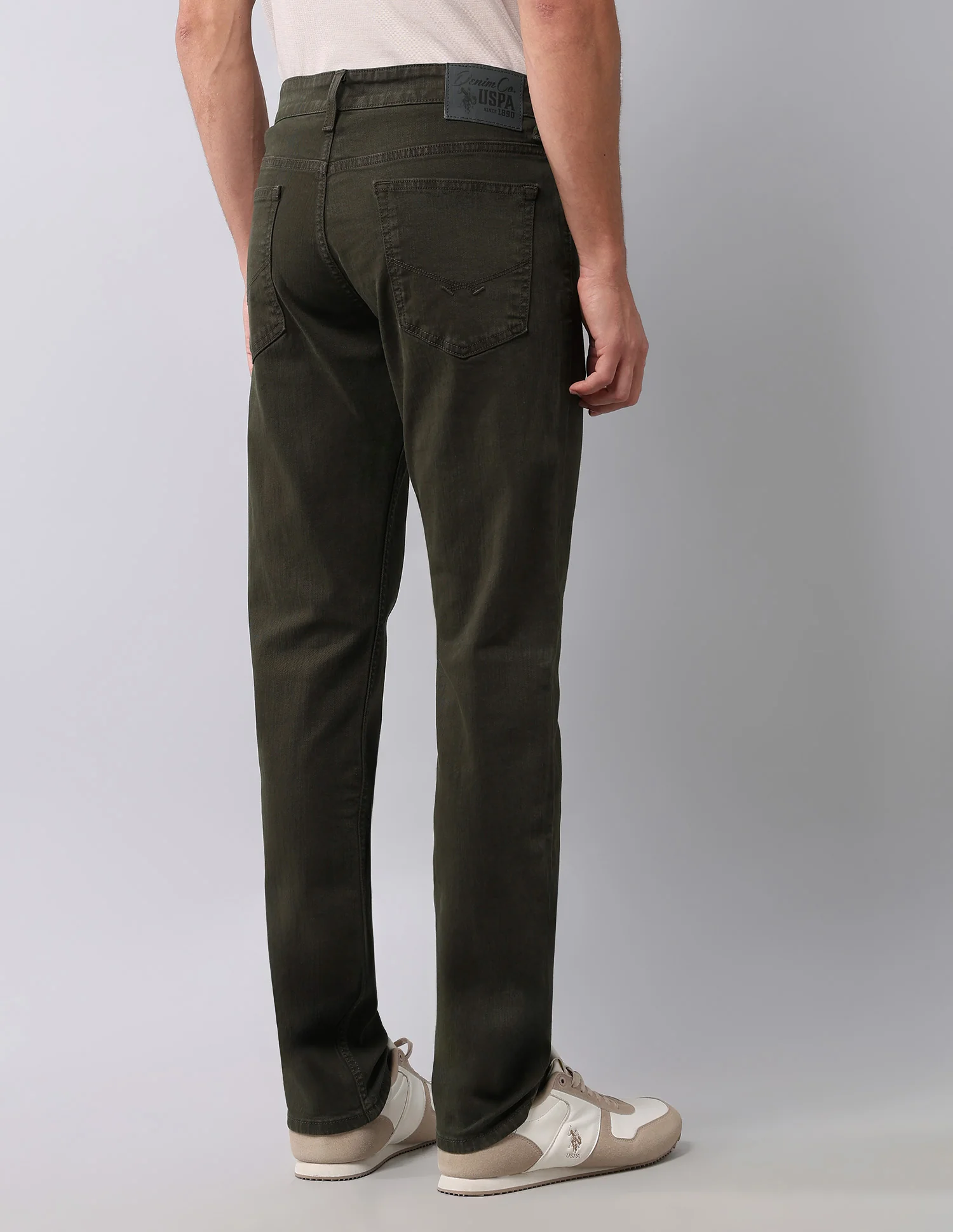 Brandon Slim Tapered Fit Green Jeans - Image 5
