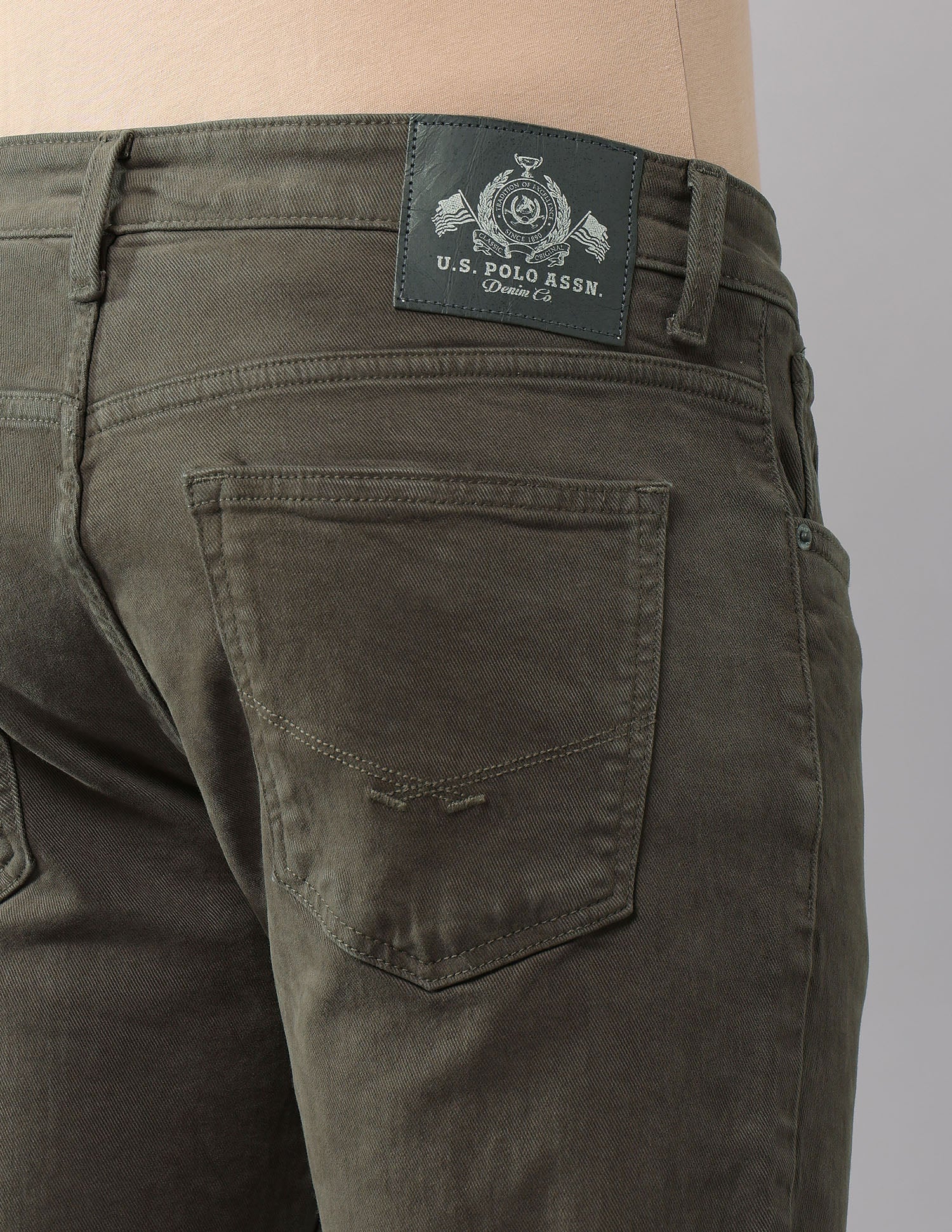 Brandon Slim Tapered Fit Green Jeans - Image 8