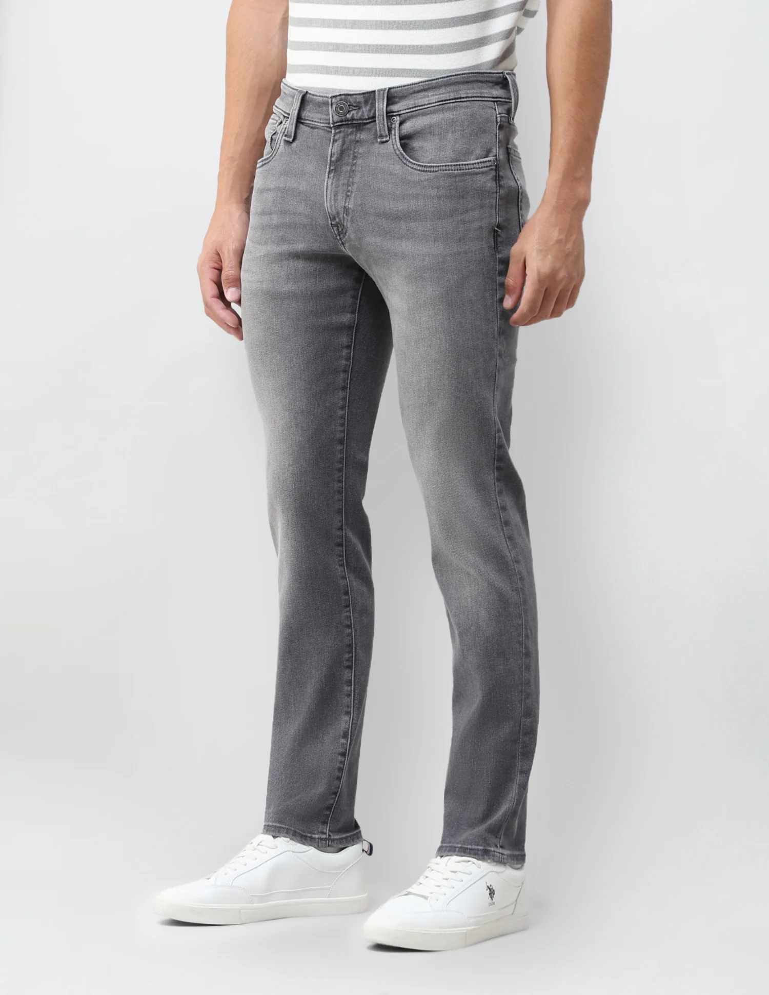 Brandon Slim Tapered Fit Grey Jeans - Image 4