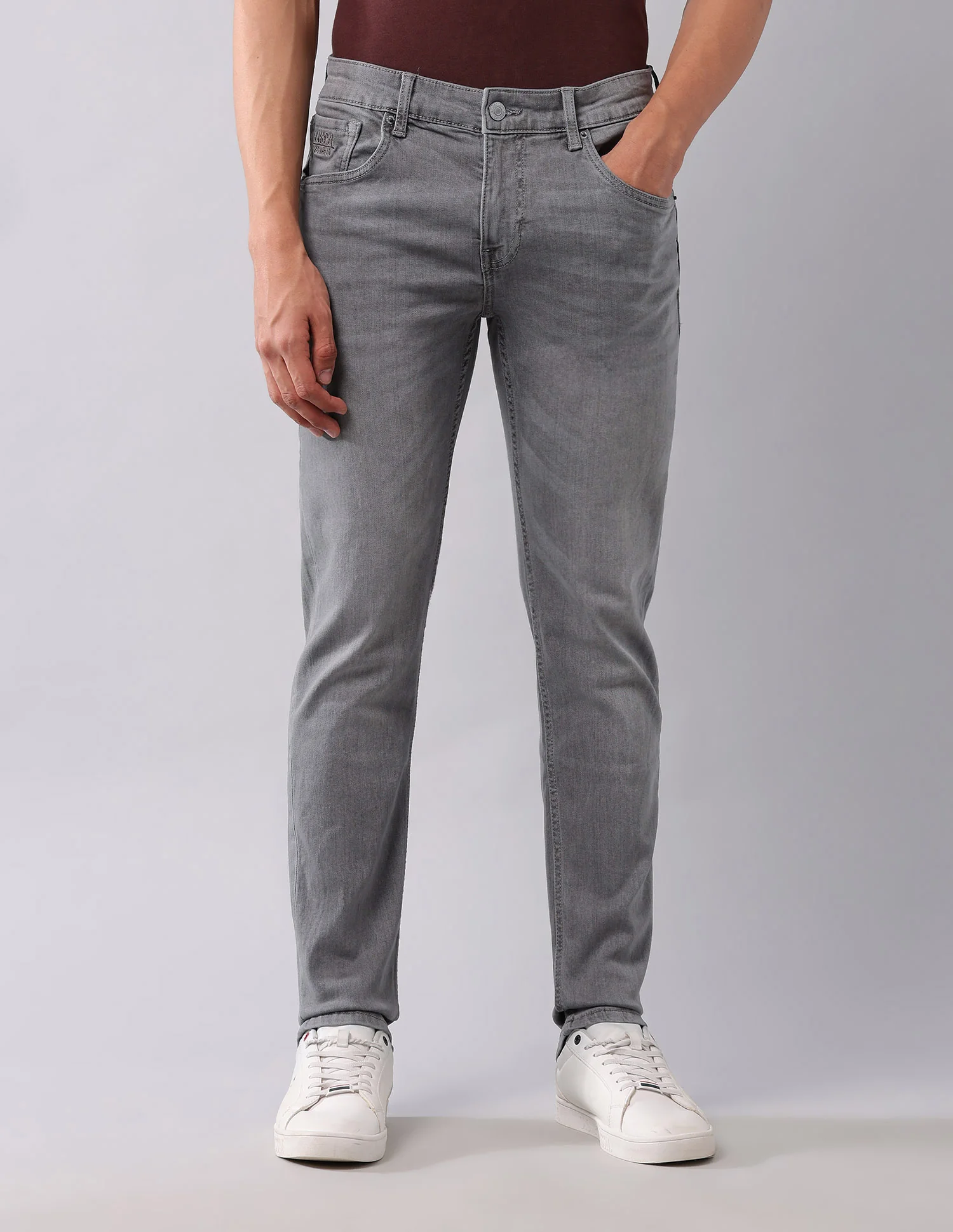 Brandon Slim Tapered Fit Grey Jeans - Image 6