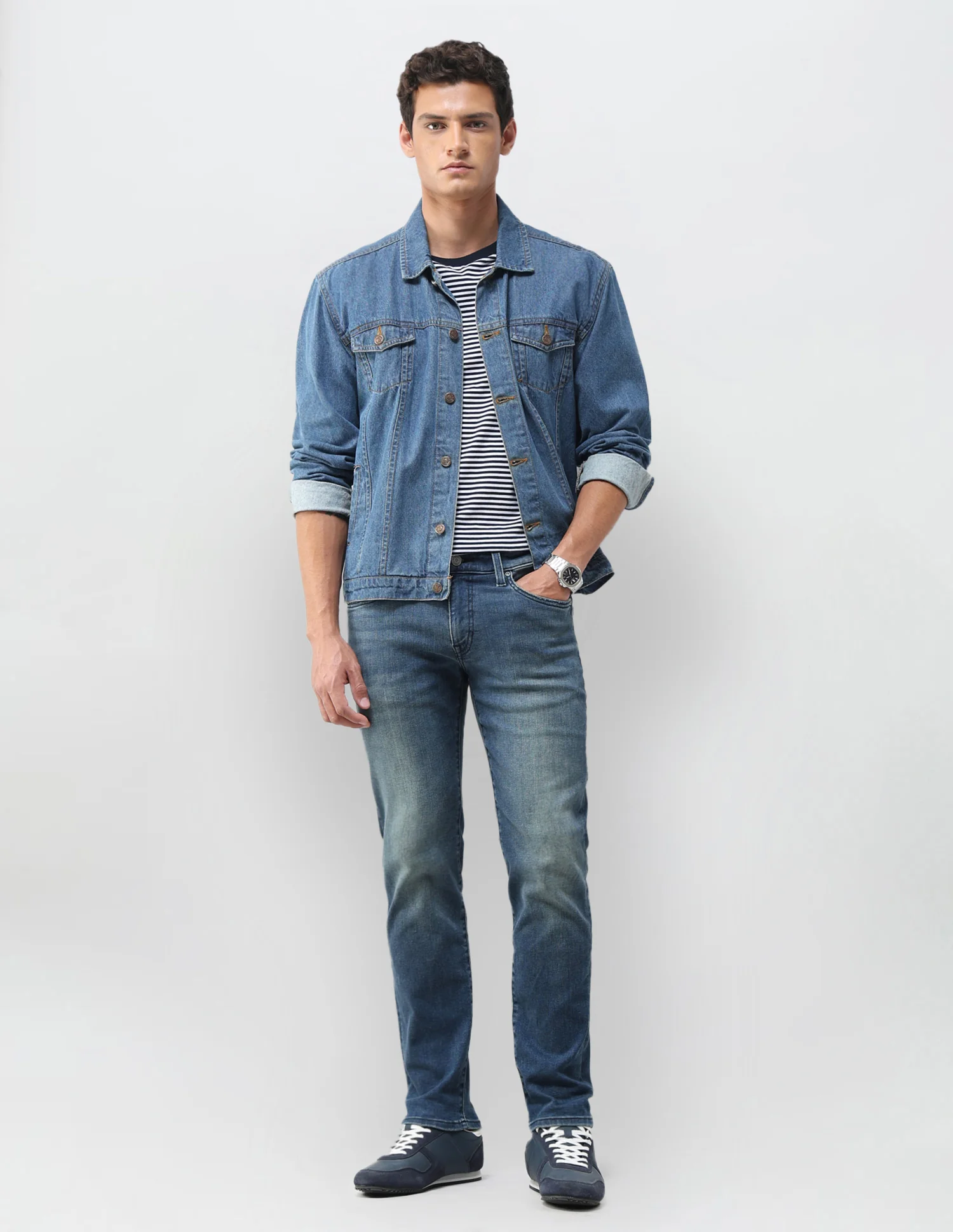 Brandon Slim Tapered Fit Grey Jeans - Image 3