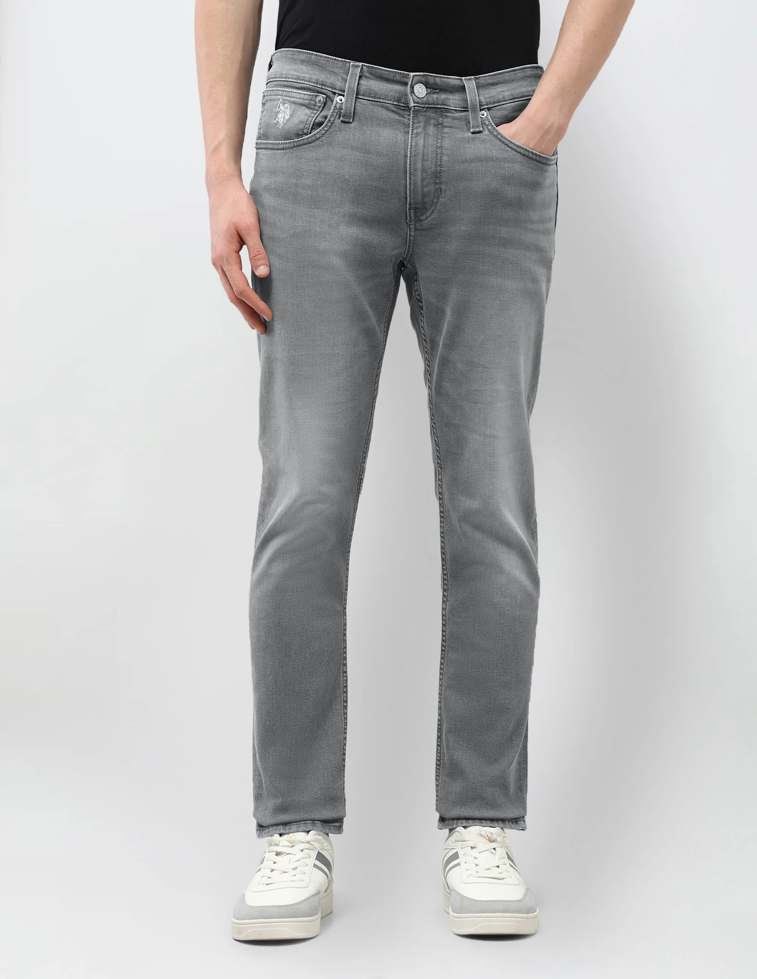 Brandon Slim Tapered Fit Grey Jeans - Image 6