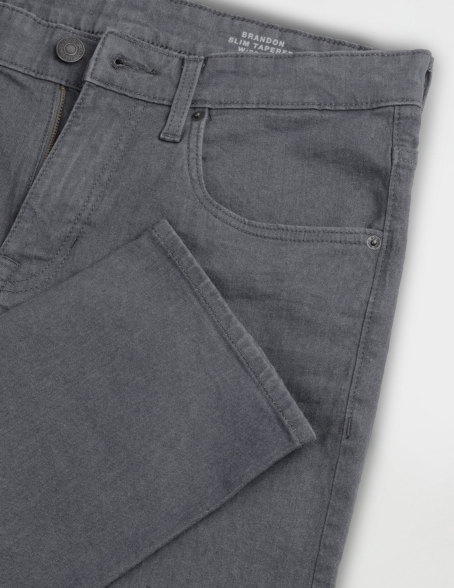 Brandon Slim Tapered Fit Grey Jeans - Image 2