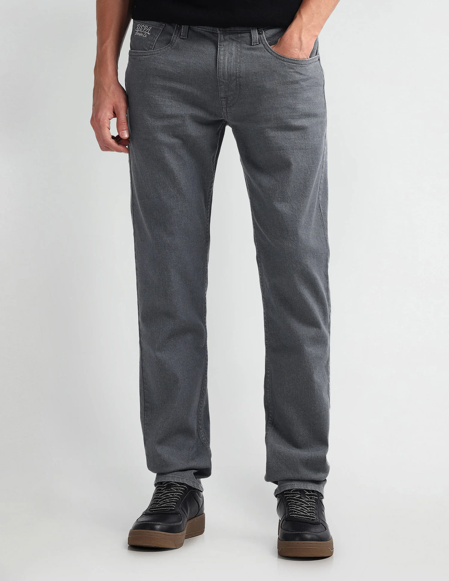 Brandon Slim Tapered Fit Grey Jeans - Image 6