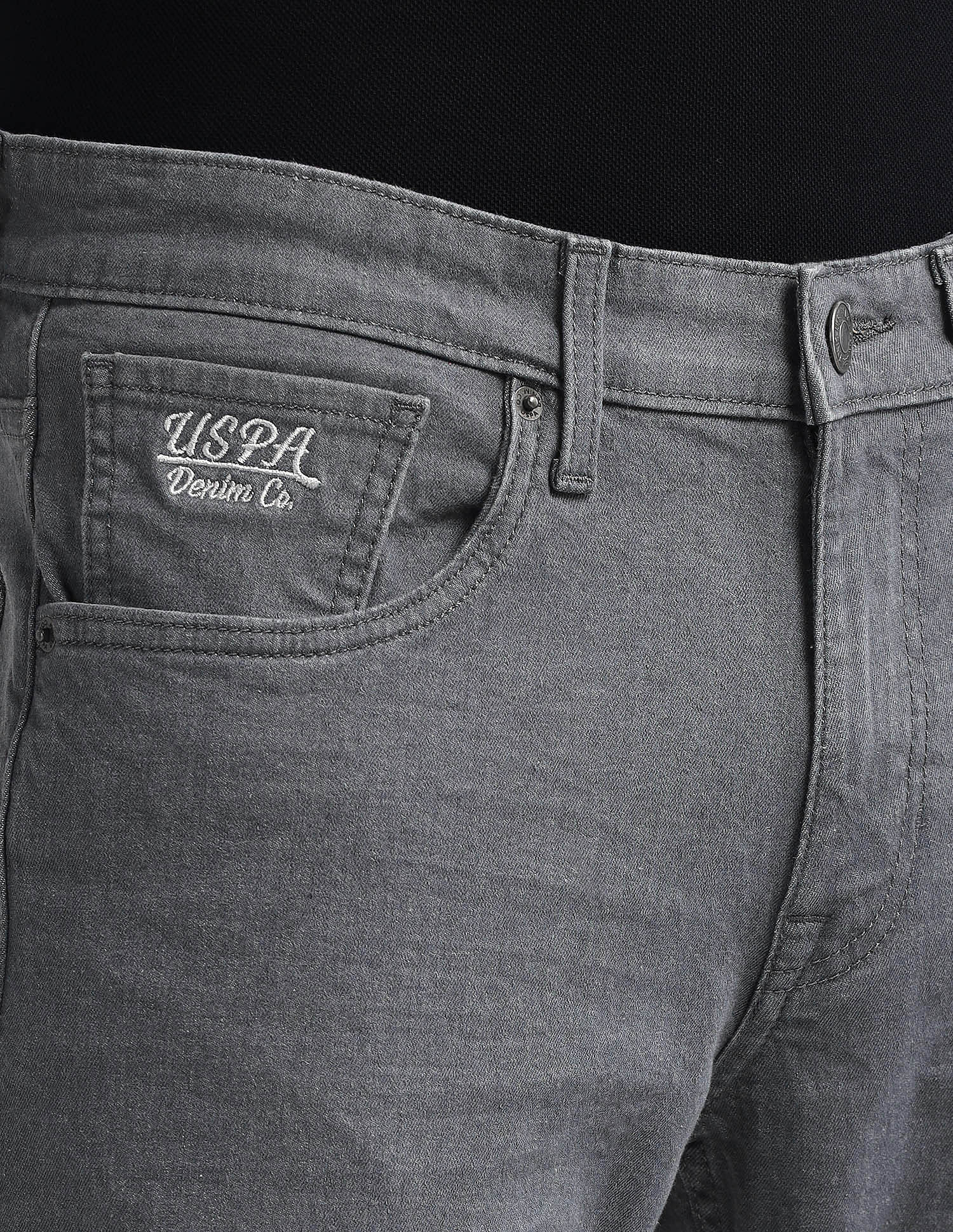 Brandon Slim Tapered Fit Grey Jeans - Image 7