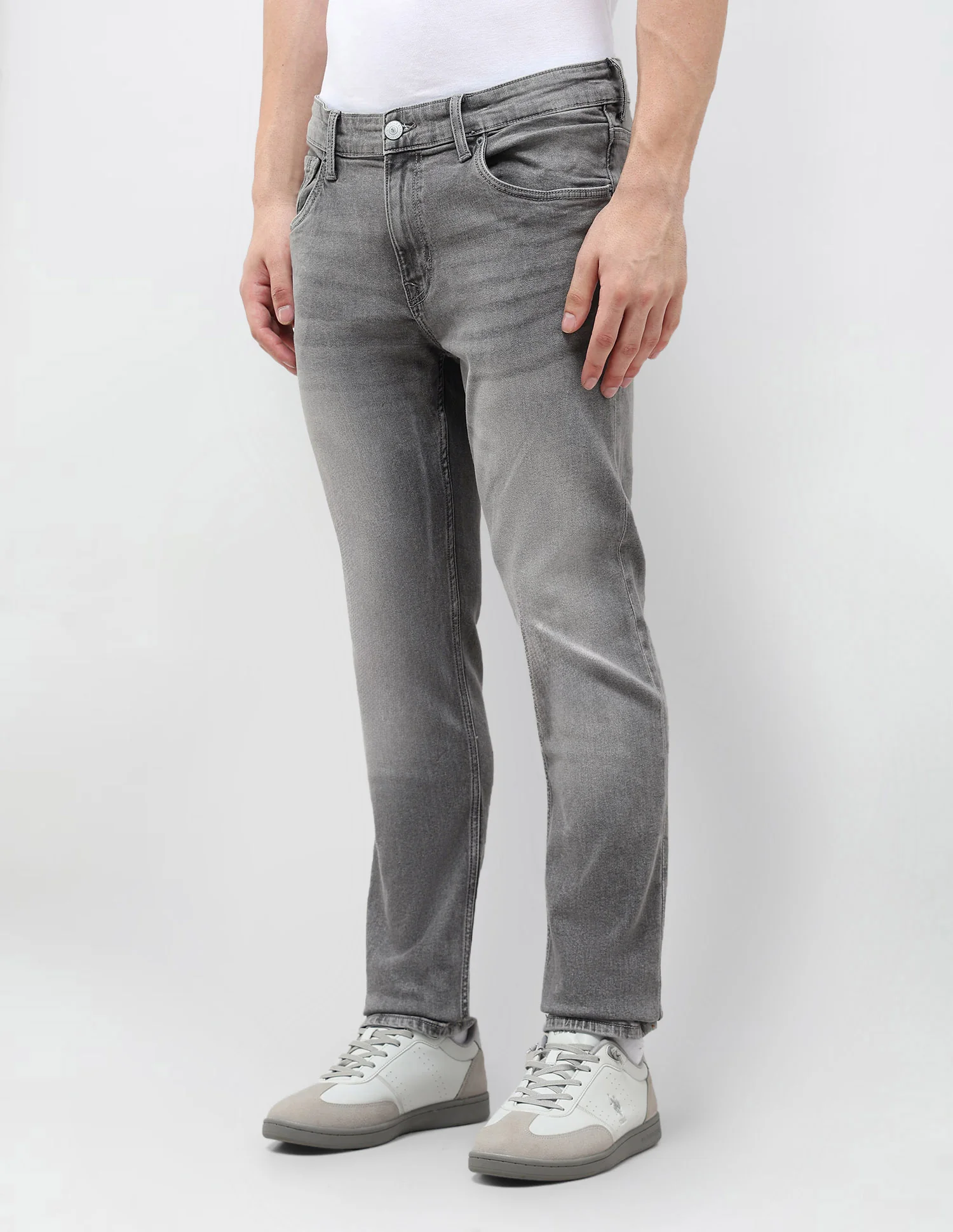 Brandon Slim Tapered Fit Grey Jeans - Image 4