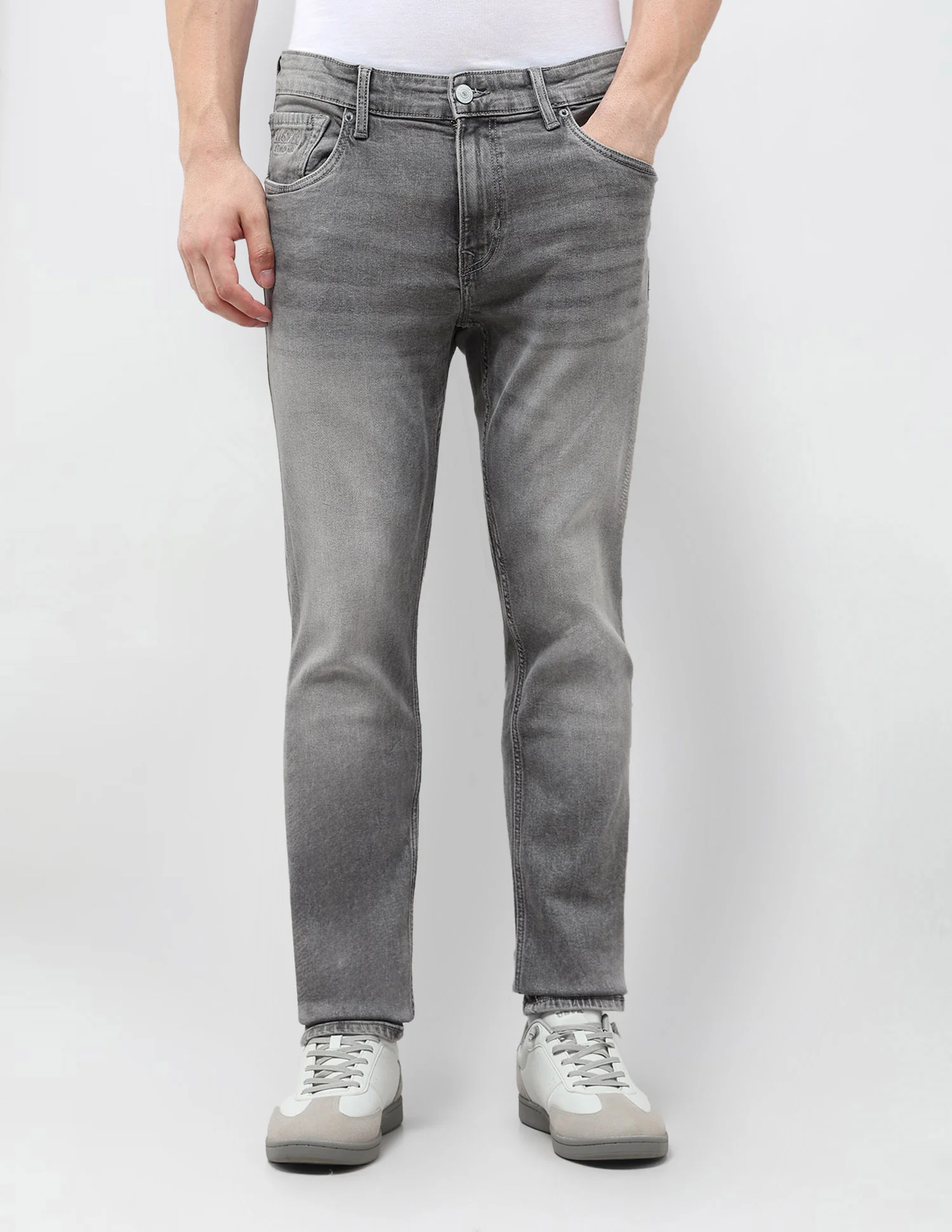 Brandon Slim Tapered Fit Grey Jeans - Image 6