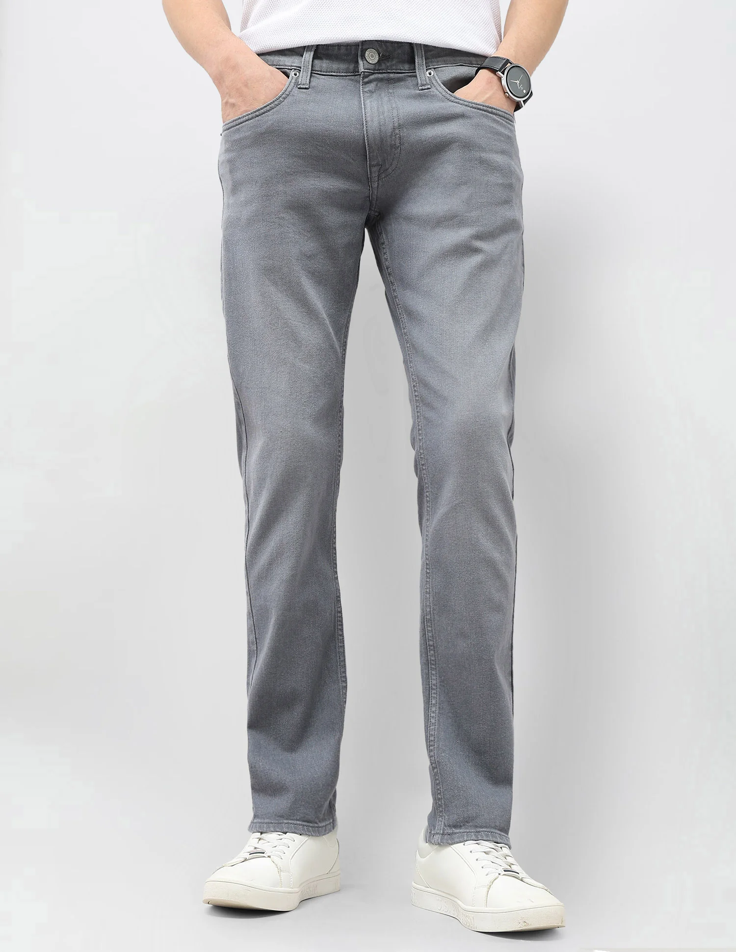 Brandon Slim Tapered Fit Grey Jeans