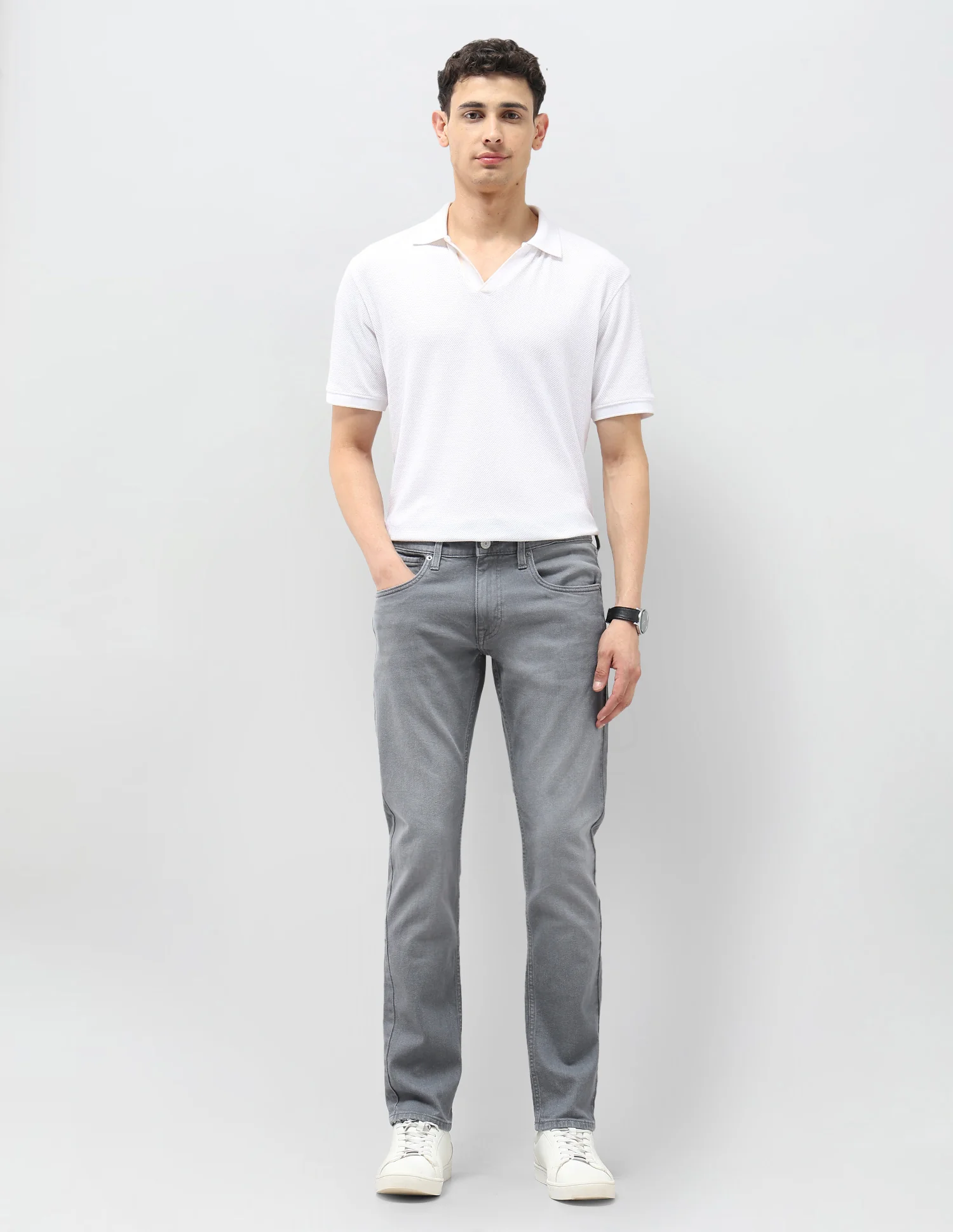 Brandon Slim Tapered Fit Grey Jeans - Image 3