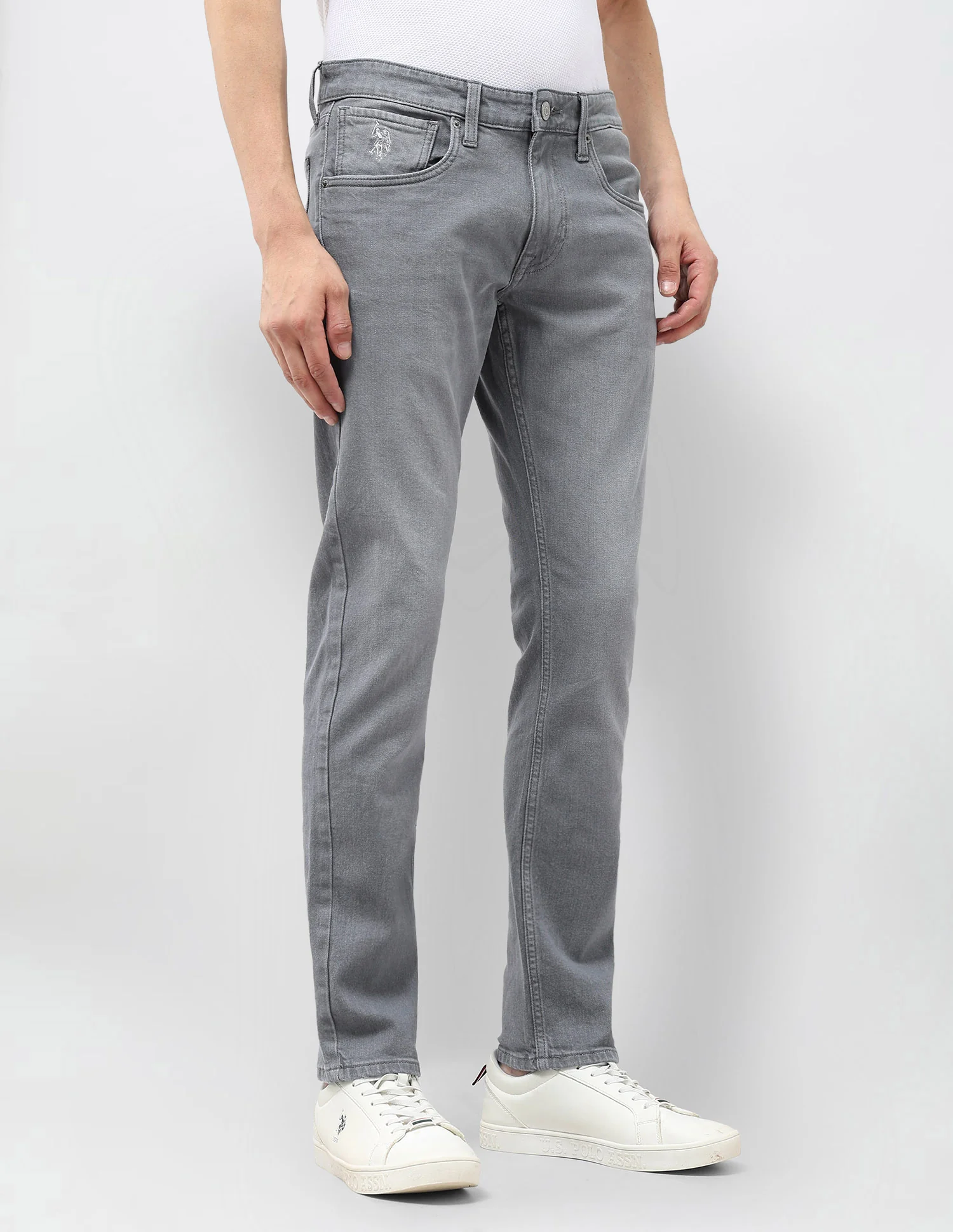 Brandon Slim Tapered Fit Grey Jeans - Image 4