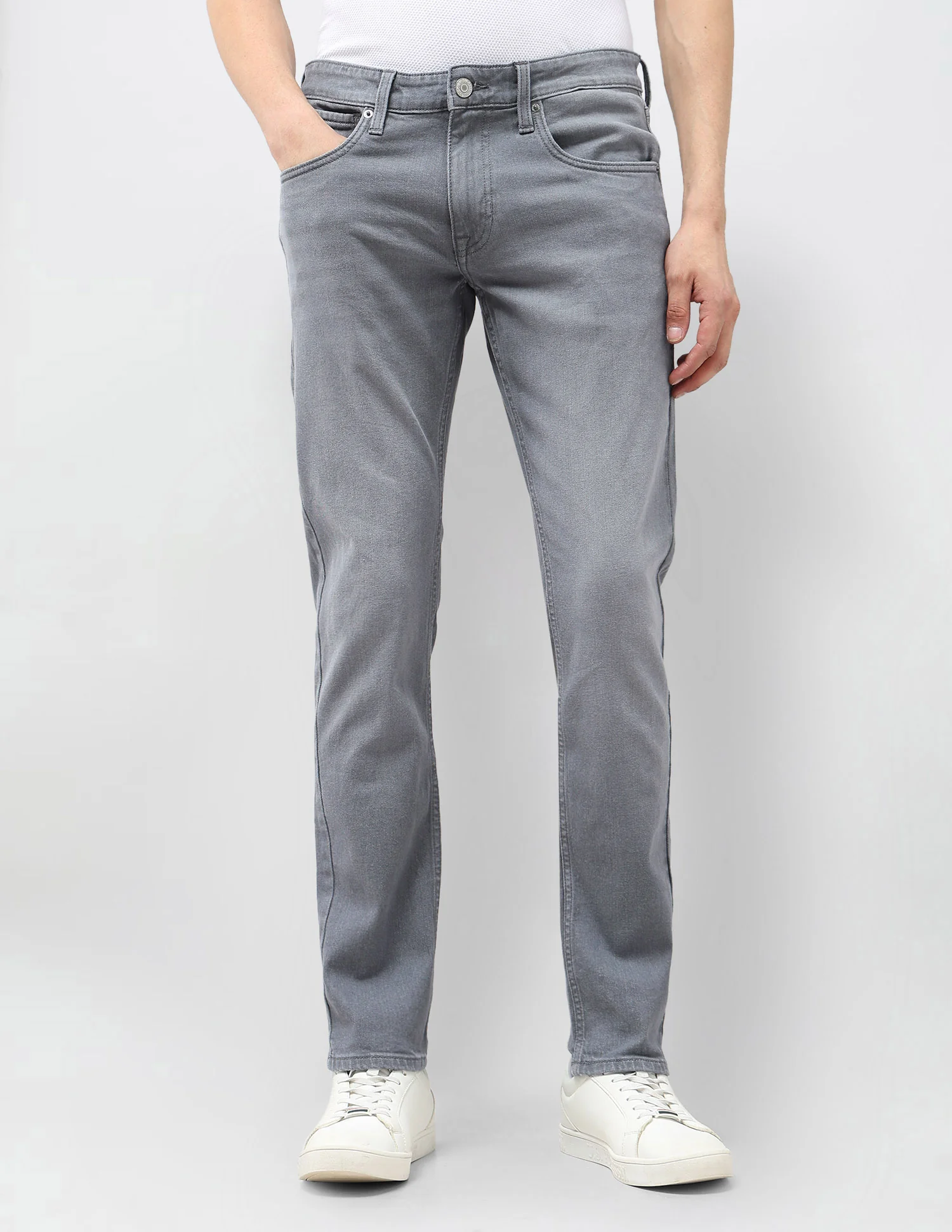 Brandon Slim Tapered Fit Grey Jeans - Image 6