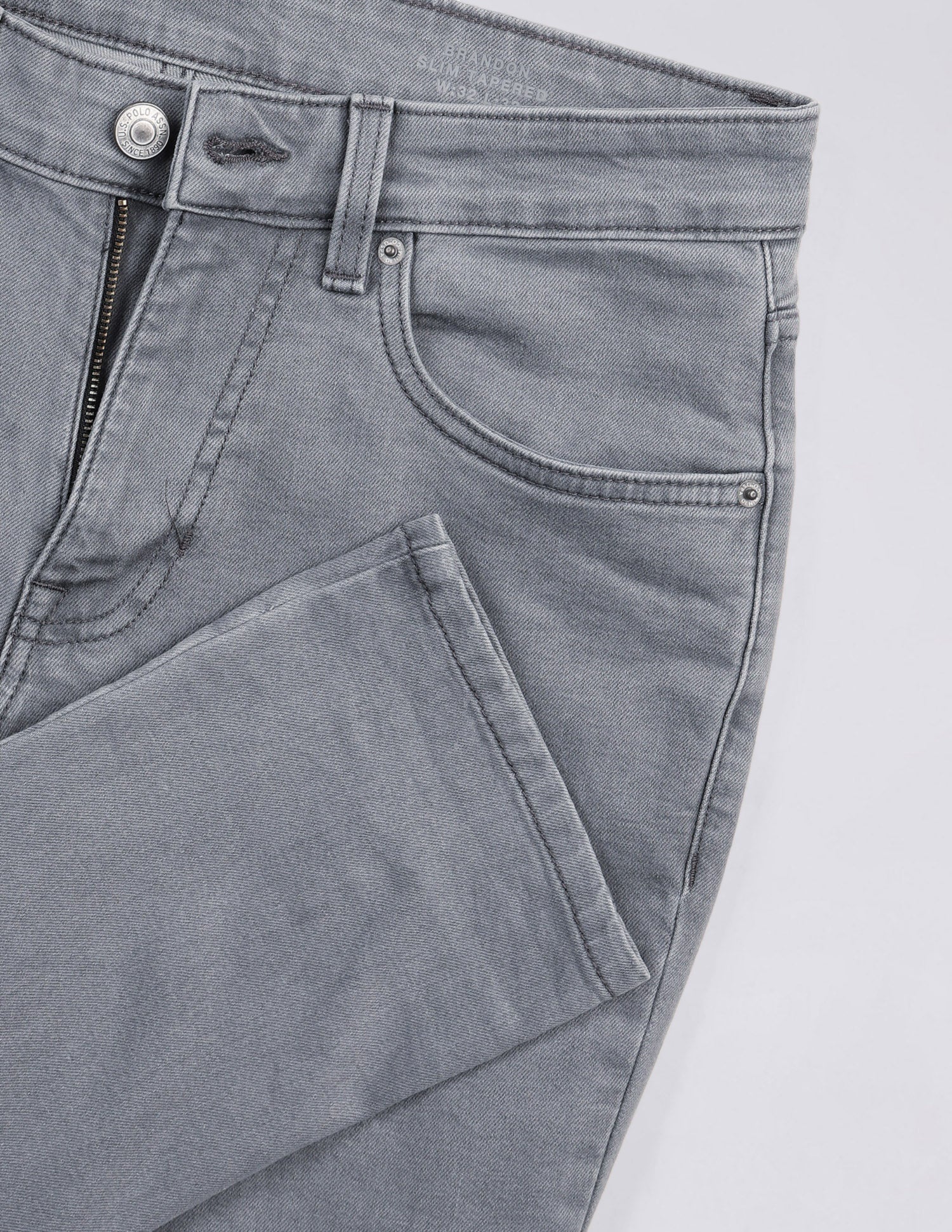 Brandon Slim Tapered Fit Grey Jeans - Image 2