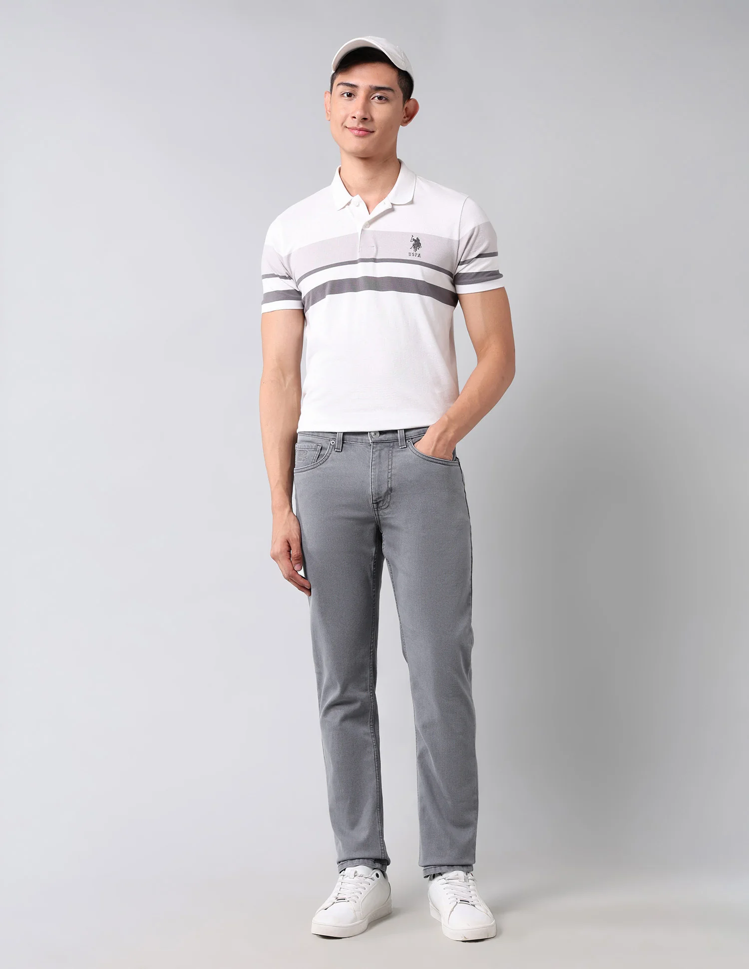 Brandon Slim Tapered Fit Grey Jeans - Image 3