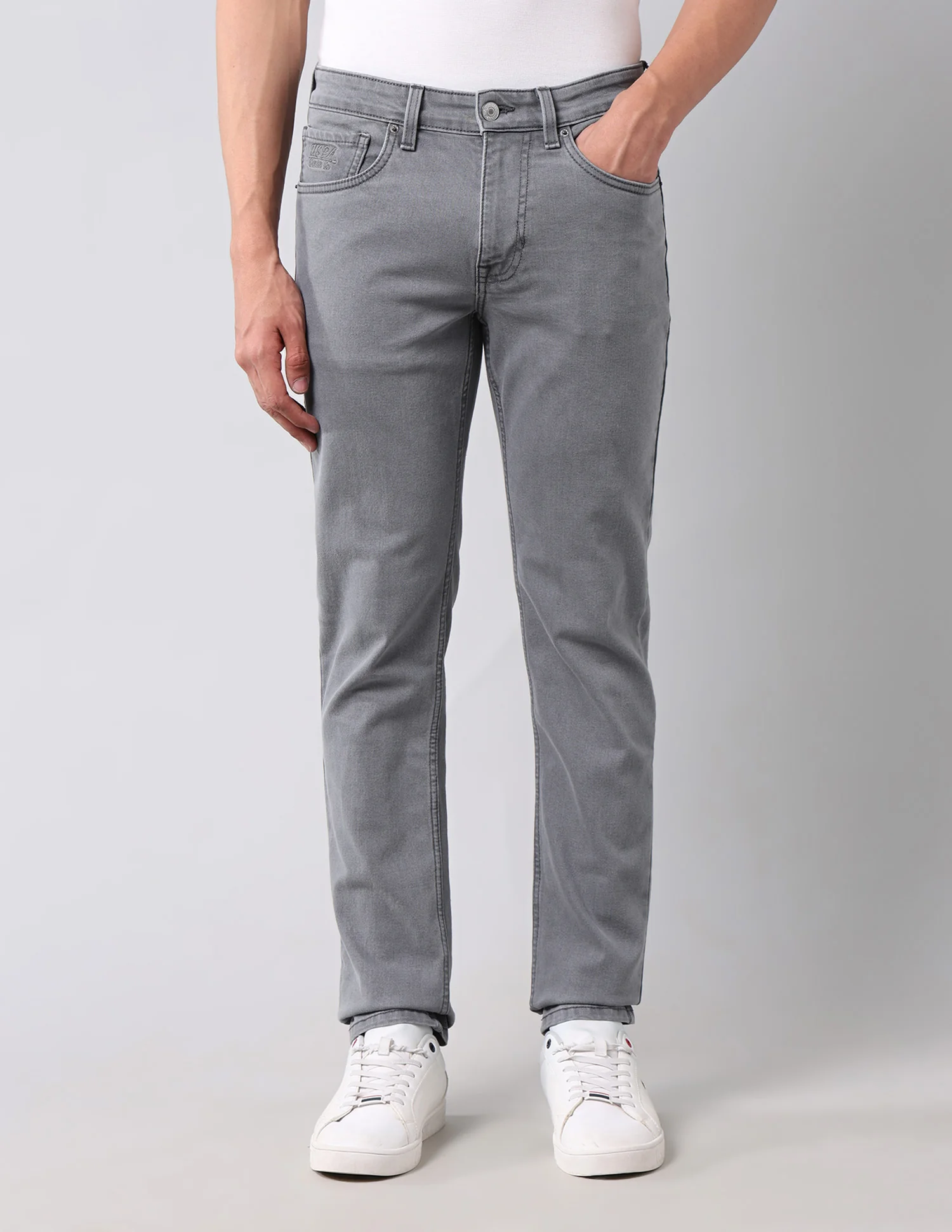 Brandon Slim Tapered Fit Grey Jeans - Image 6