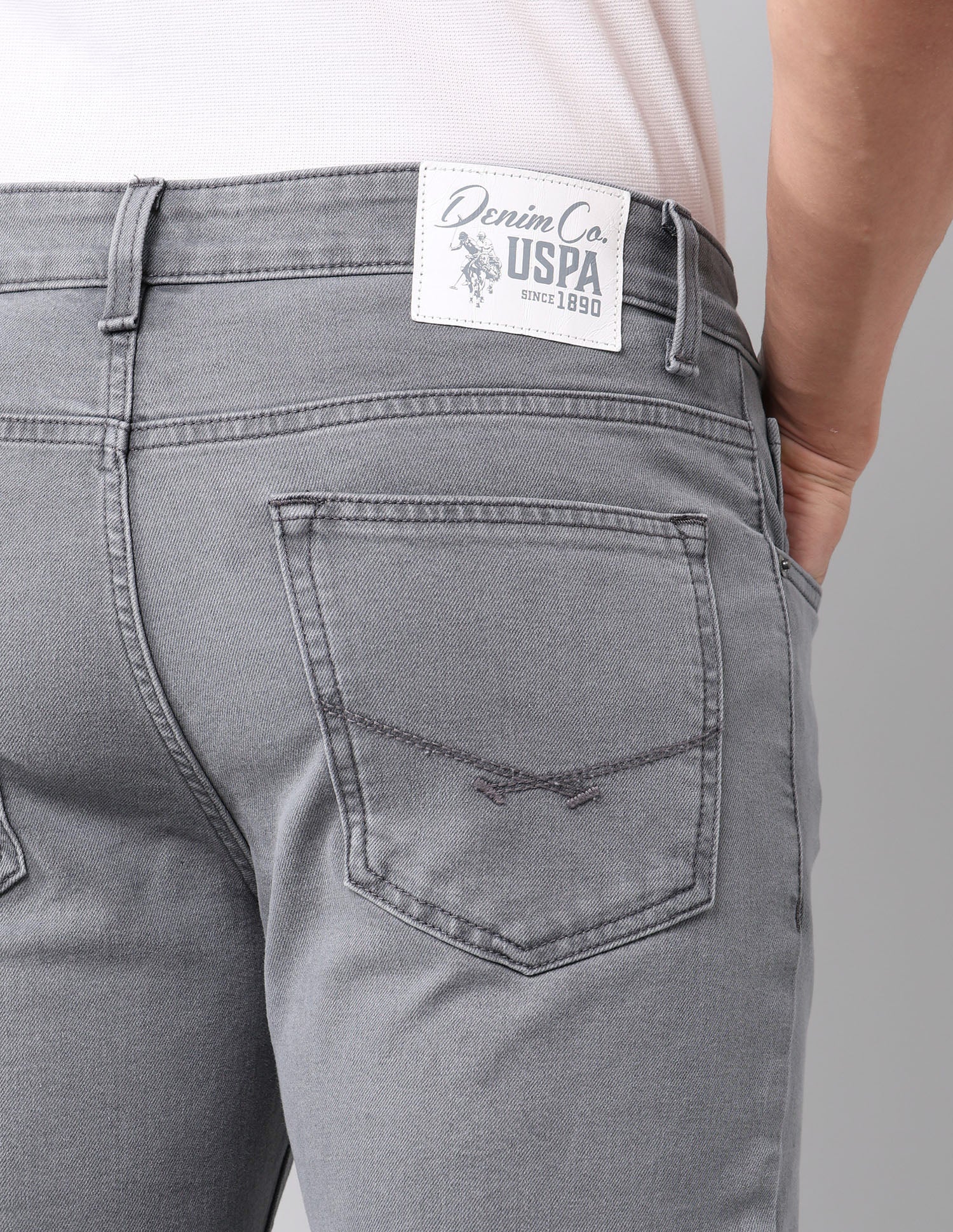 Brandon Slim Tapered Fit Grey Jeans - Image 8
