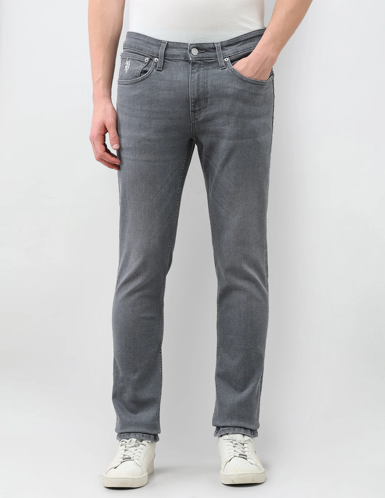 Brandon Slim Tapered Fit Grey Jeans - Image 6