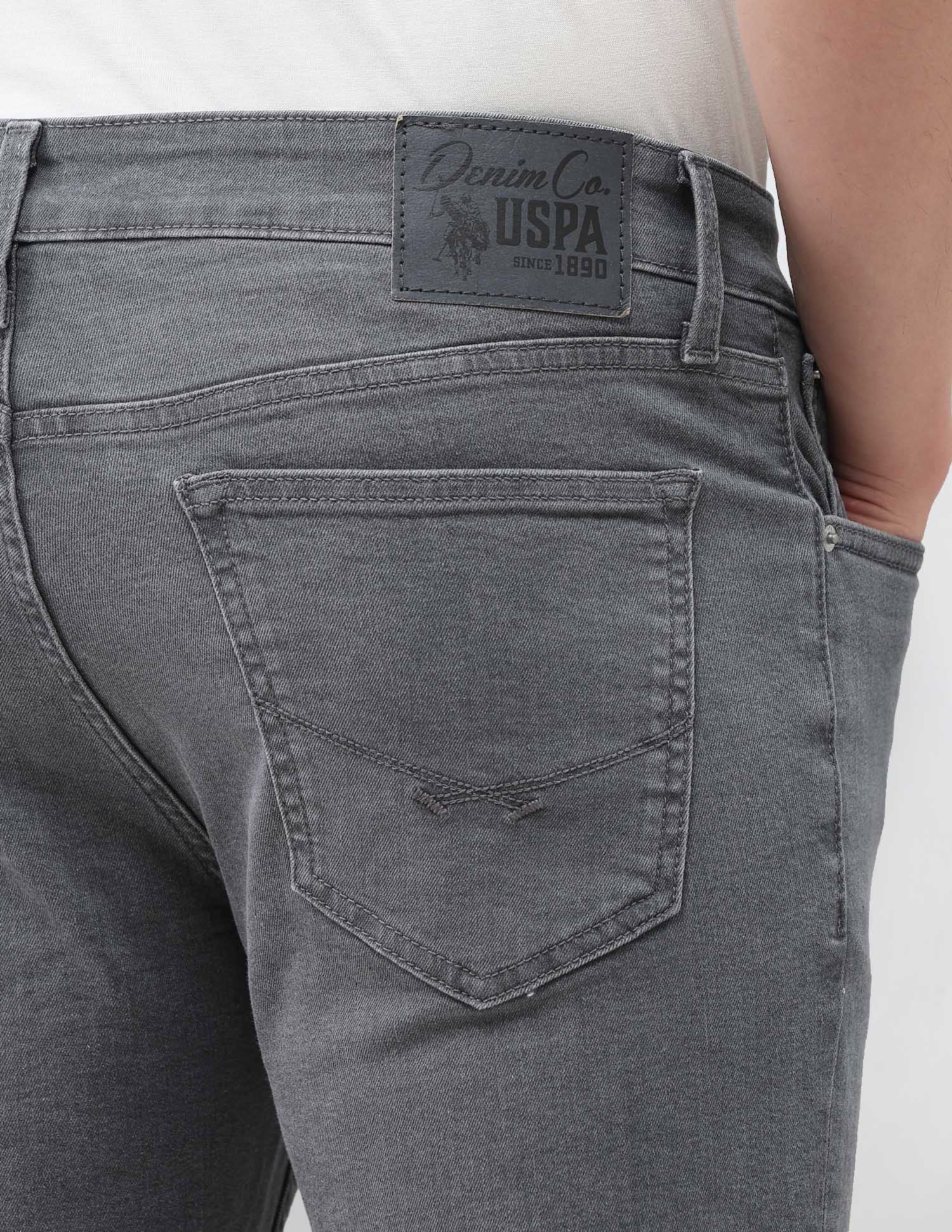 Brandon Slim Tapered Fit Grey Jeans - Image 8