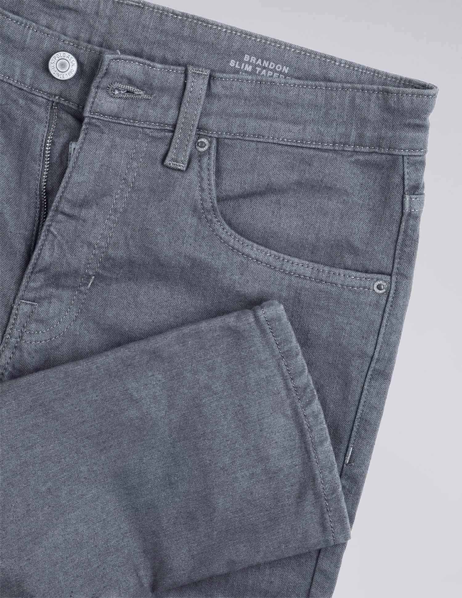 Brandon Slim Tapered Fit Grey Jeans - Image 2