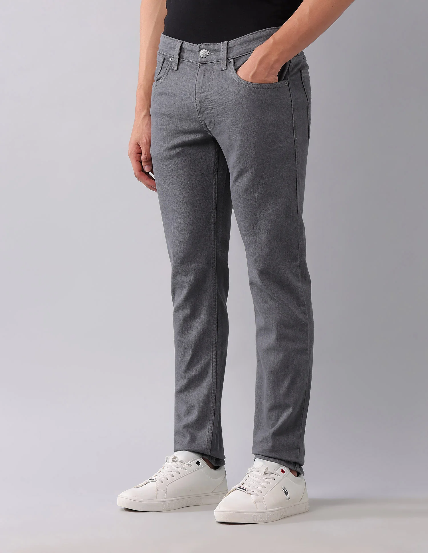 Brandon Slim Tapered Fit Grey Jeans - Image 4