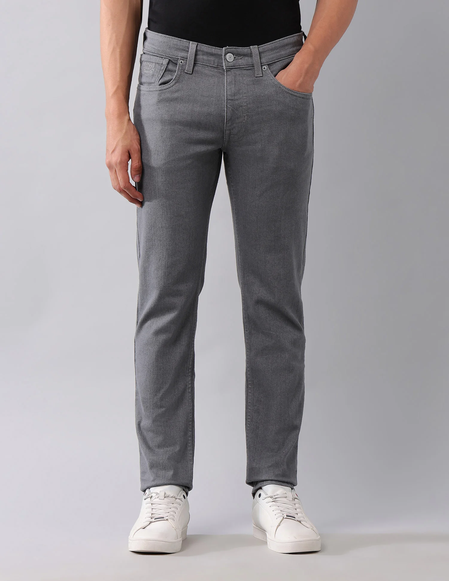 Brandon Slim Tapered Fit Grey Jeans - Image 6