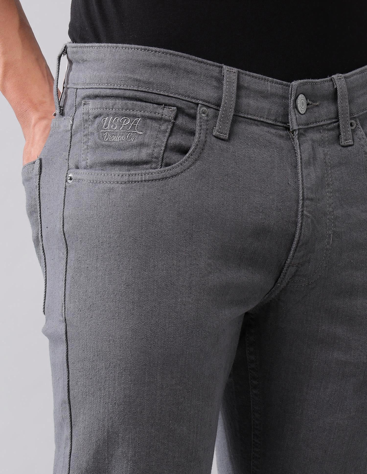 Brandon Slim Tapered Fit Grey Jeans - Image 7