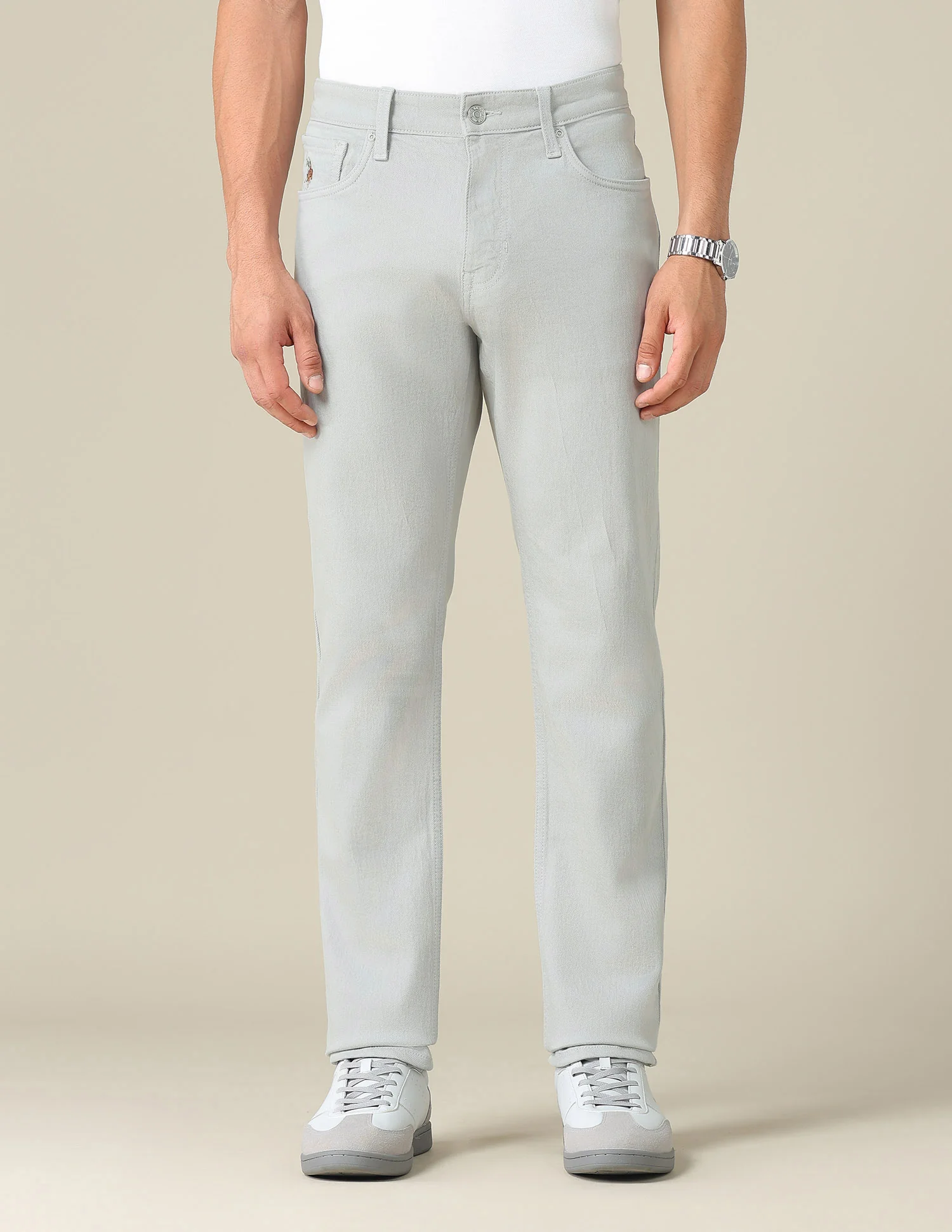 Brandon Slim Tapered Fit Grey Jeans - Image 6
