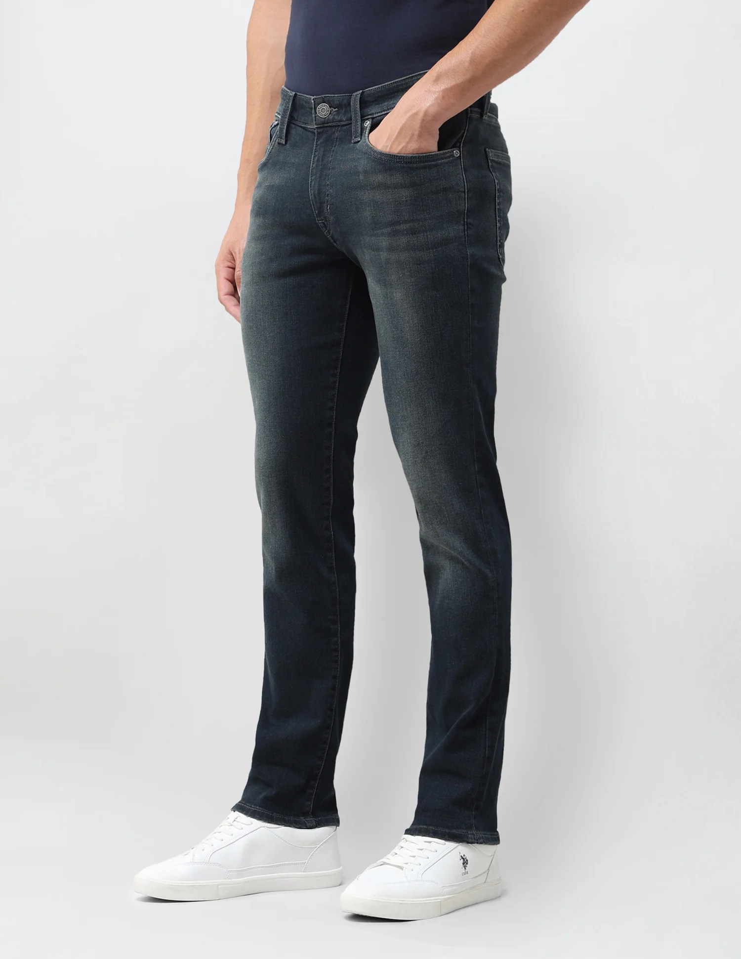 Brandon Slim Tapered Fit Grey Jeans - Image 4