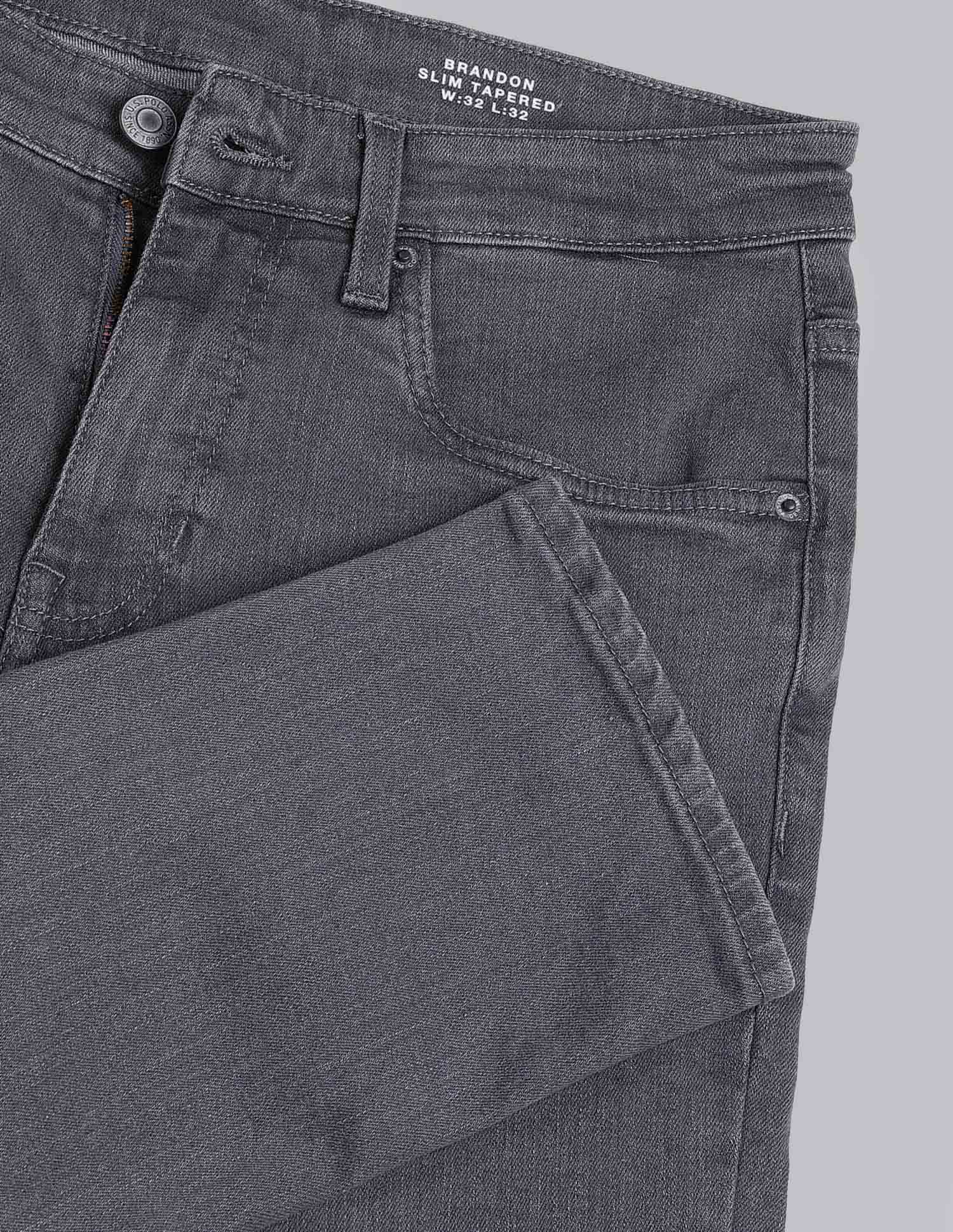 Brandon Slim Tapered Fit Grey Jeans - Image 2