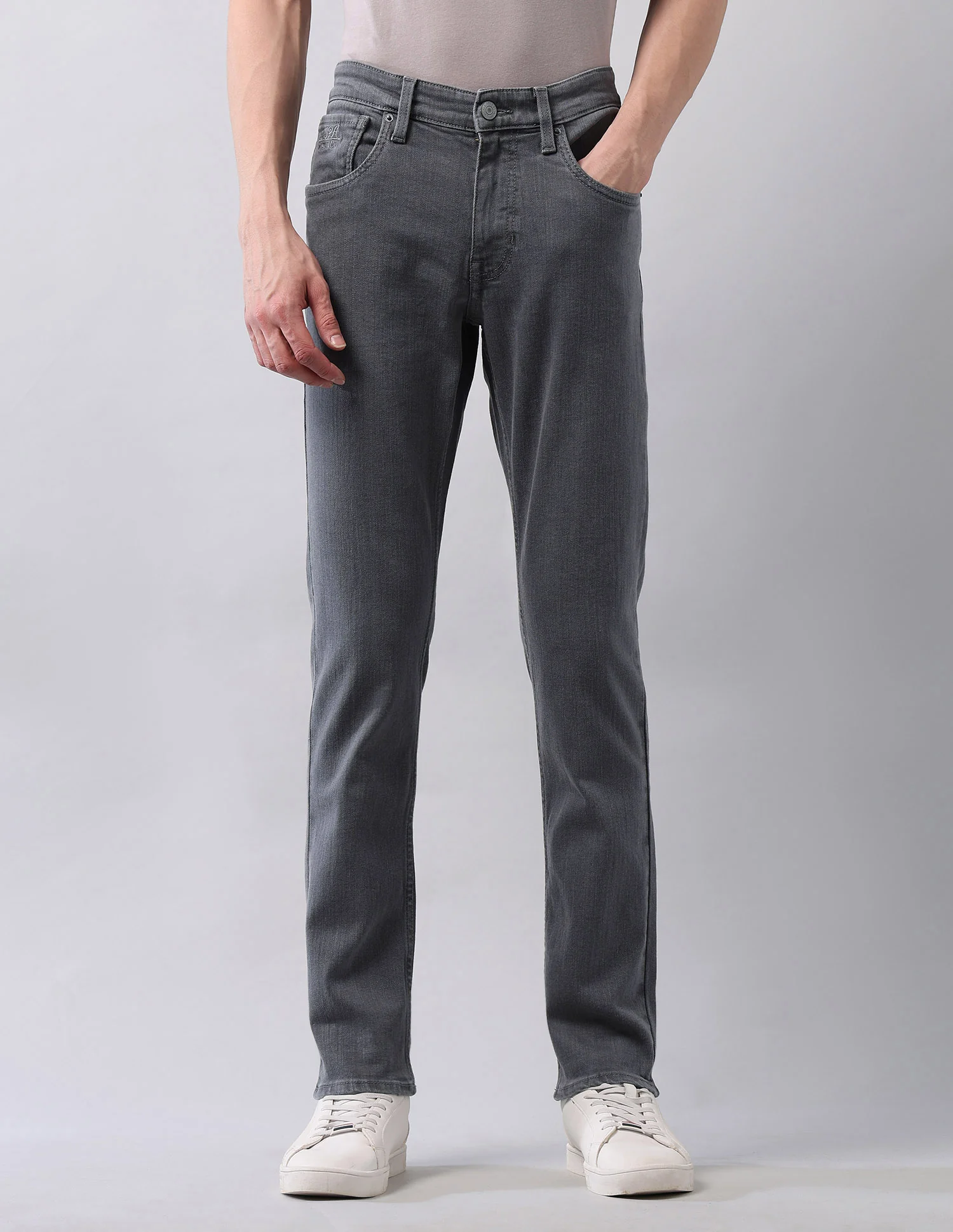 Brandon Slim Tapered Fit Grey Jeans - Image 6