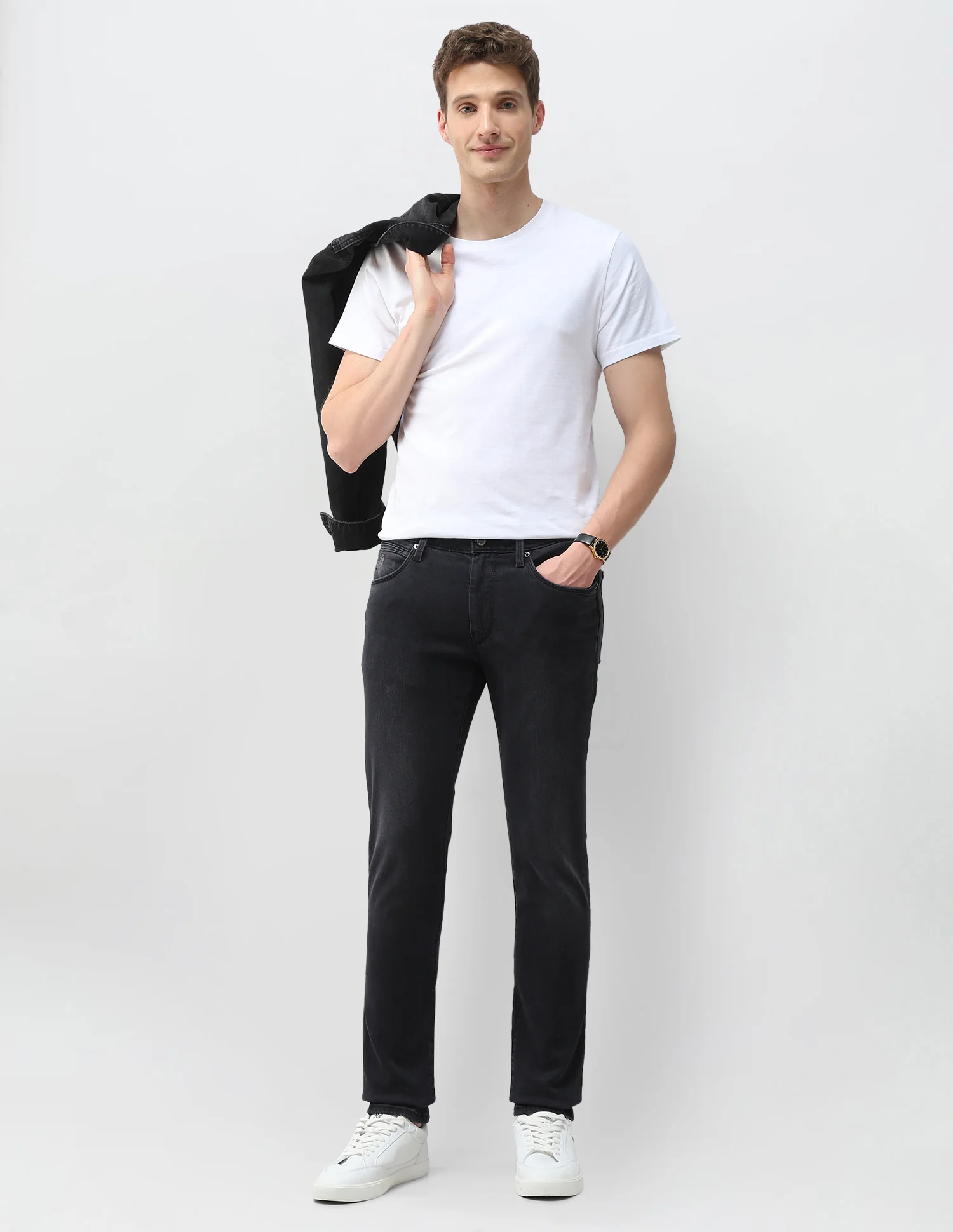 Brandon Slim Tapered Fit Grey Jeans - Image 3