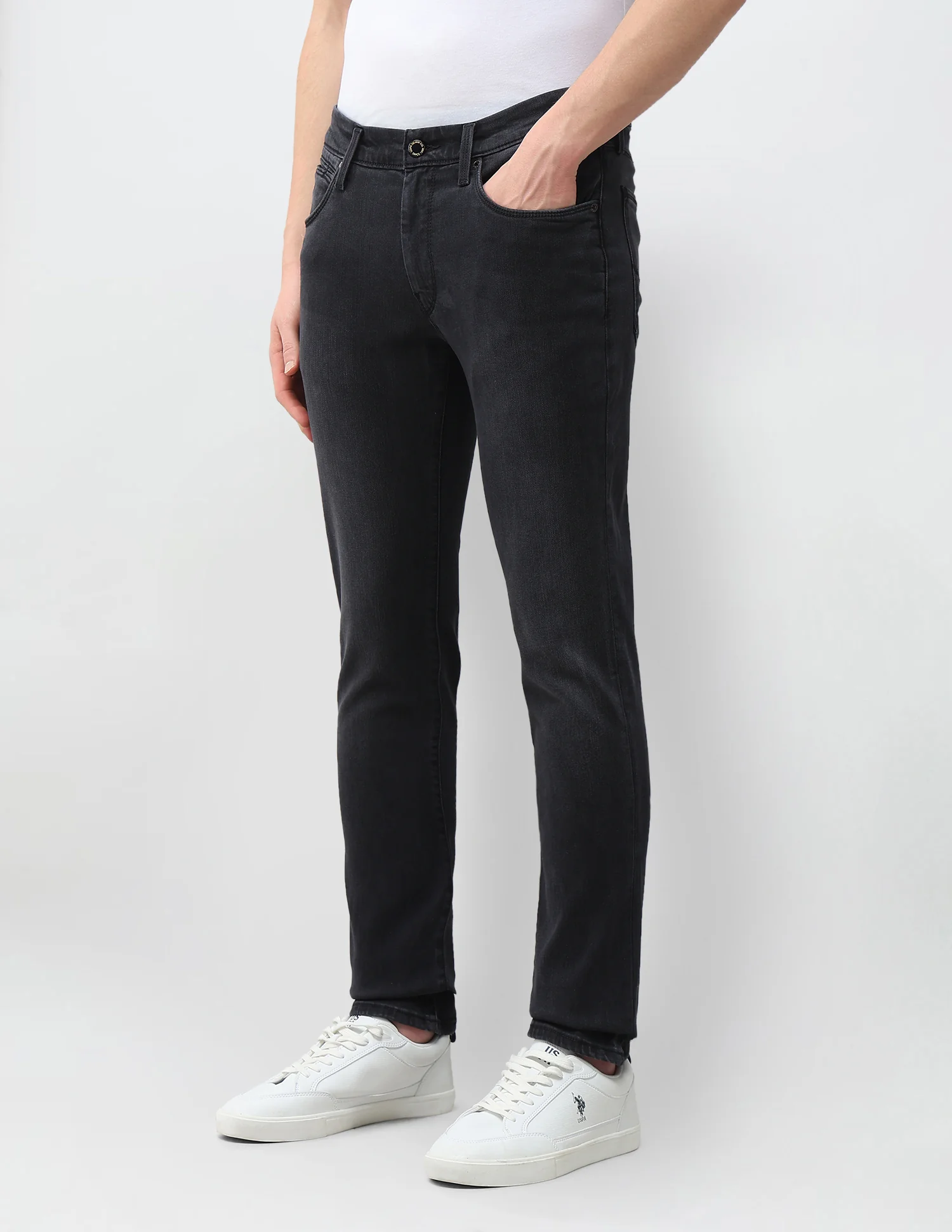 Brandon Slim Tapered Fit Grey Jeans - Image 4
