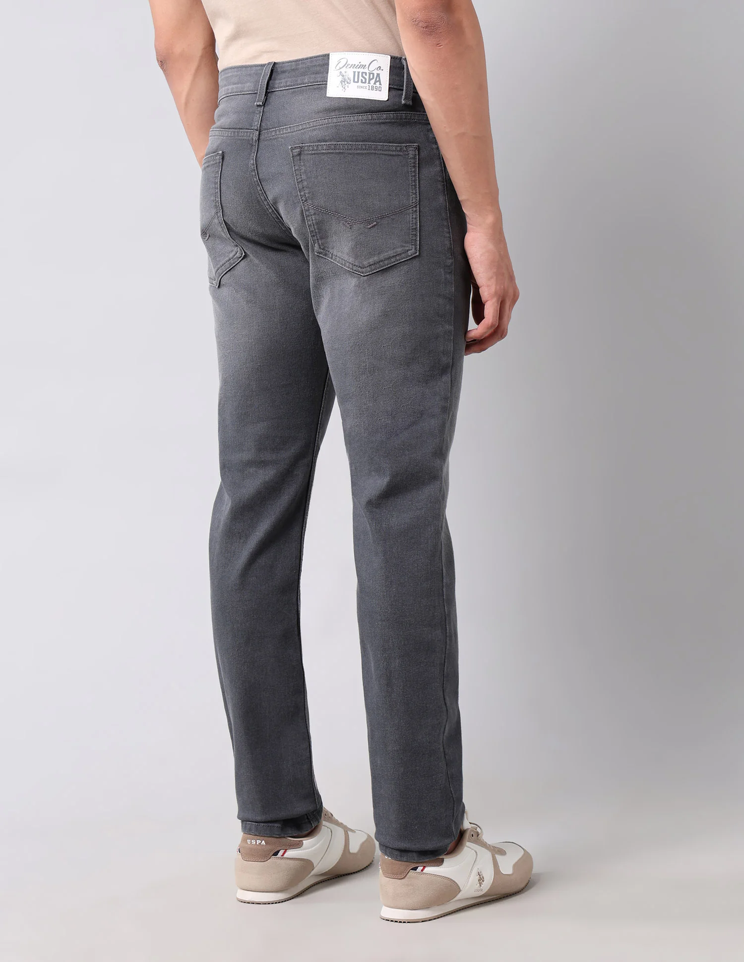 Brandon Slim Tapered Fit Grey Jeans - Image 5