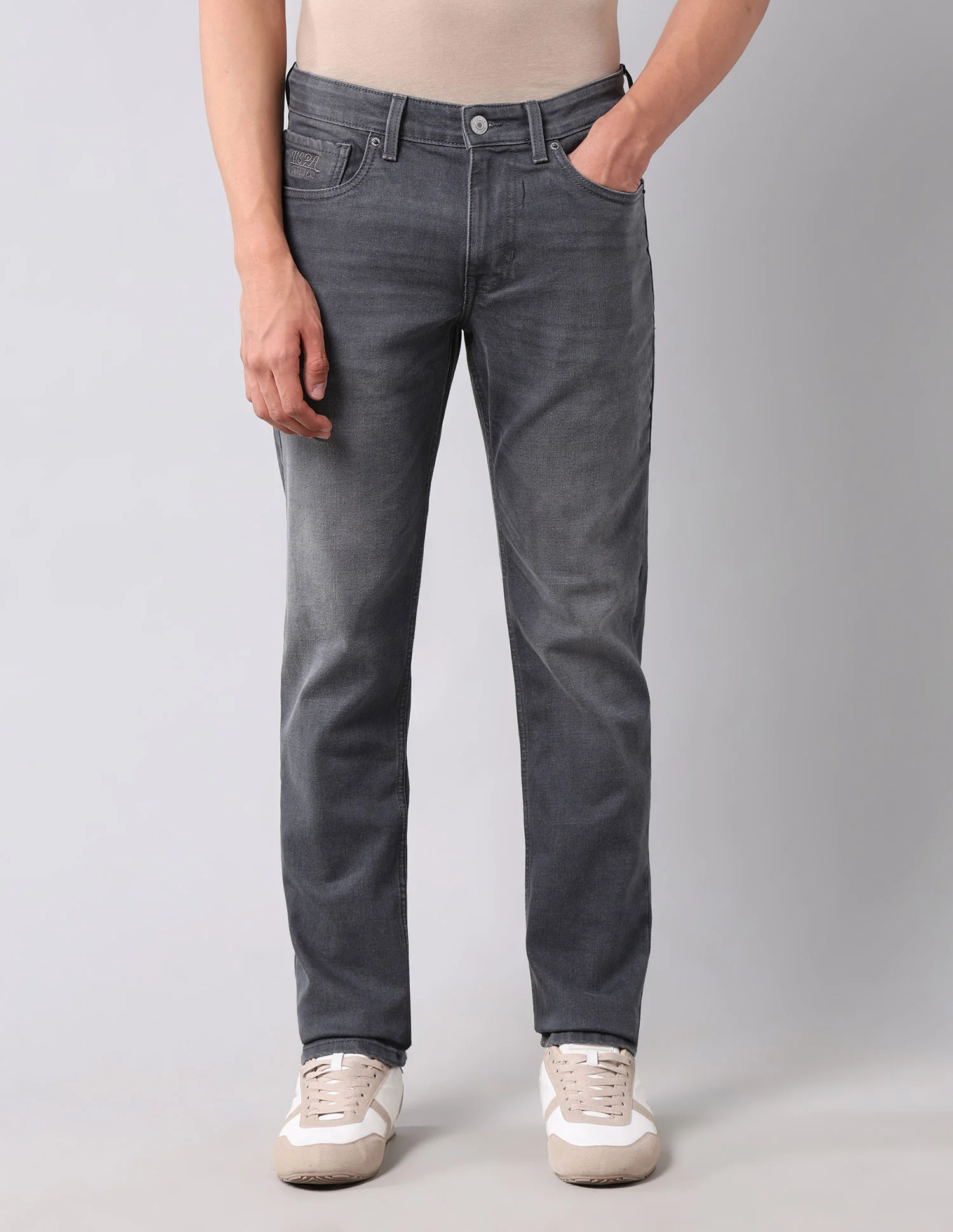 Brandon Slim Tapered Fit Grey Jeans - Image 6