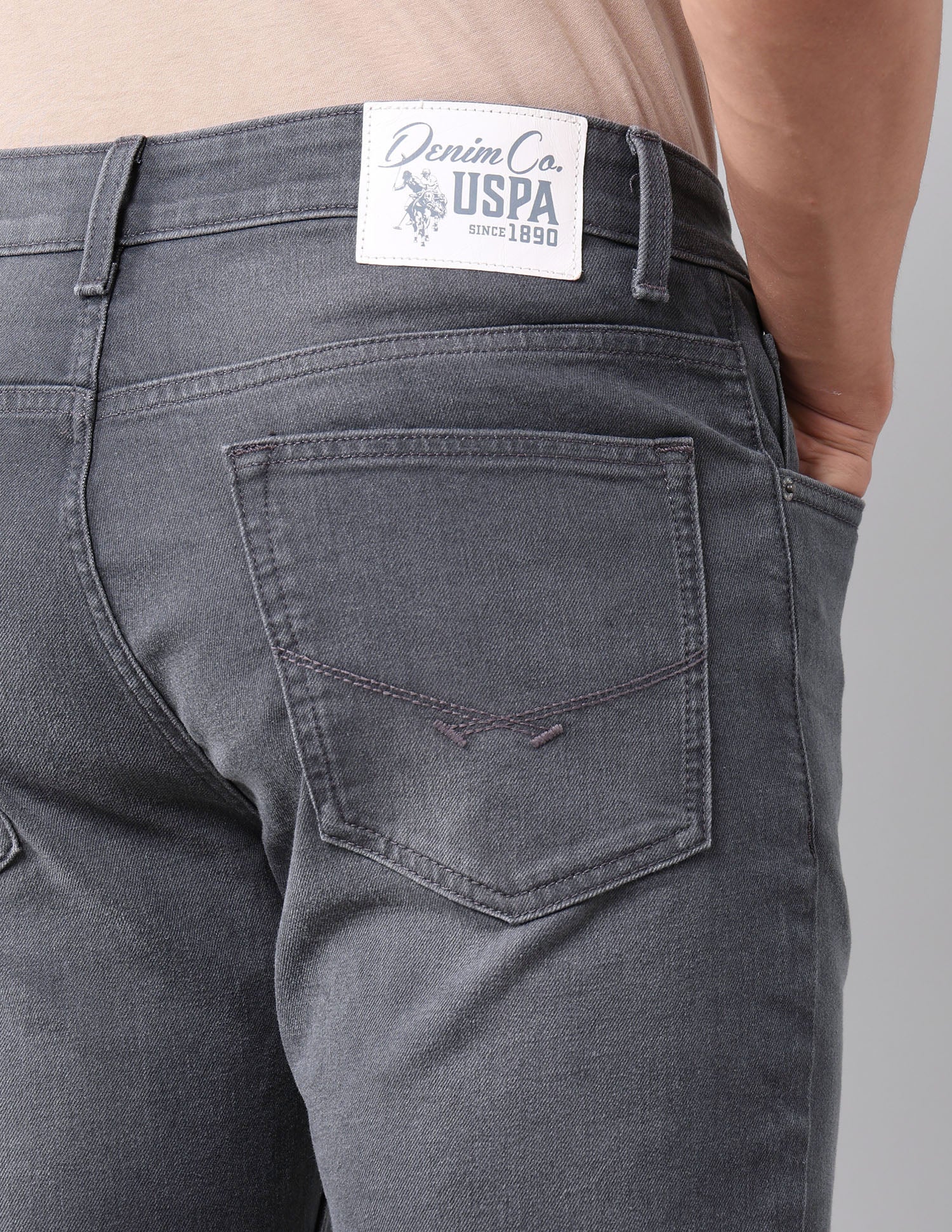 Brandon Slim Tapered Fit Grey Jeans - Image 8