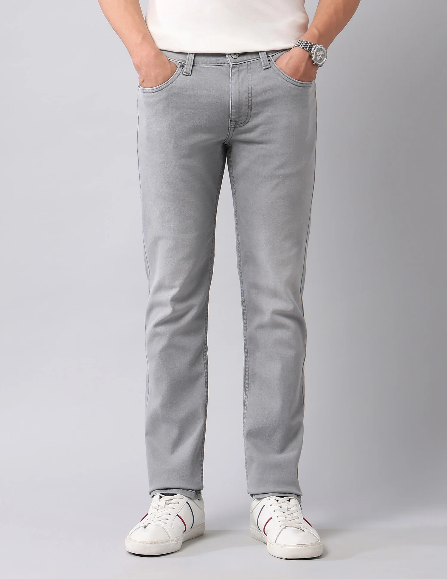 Brandon Slim Tapered Fit Grey Jeans