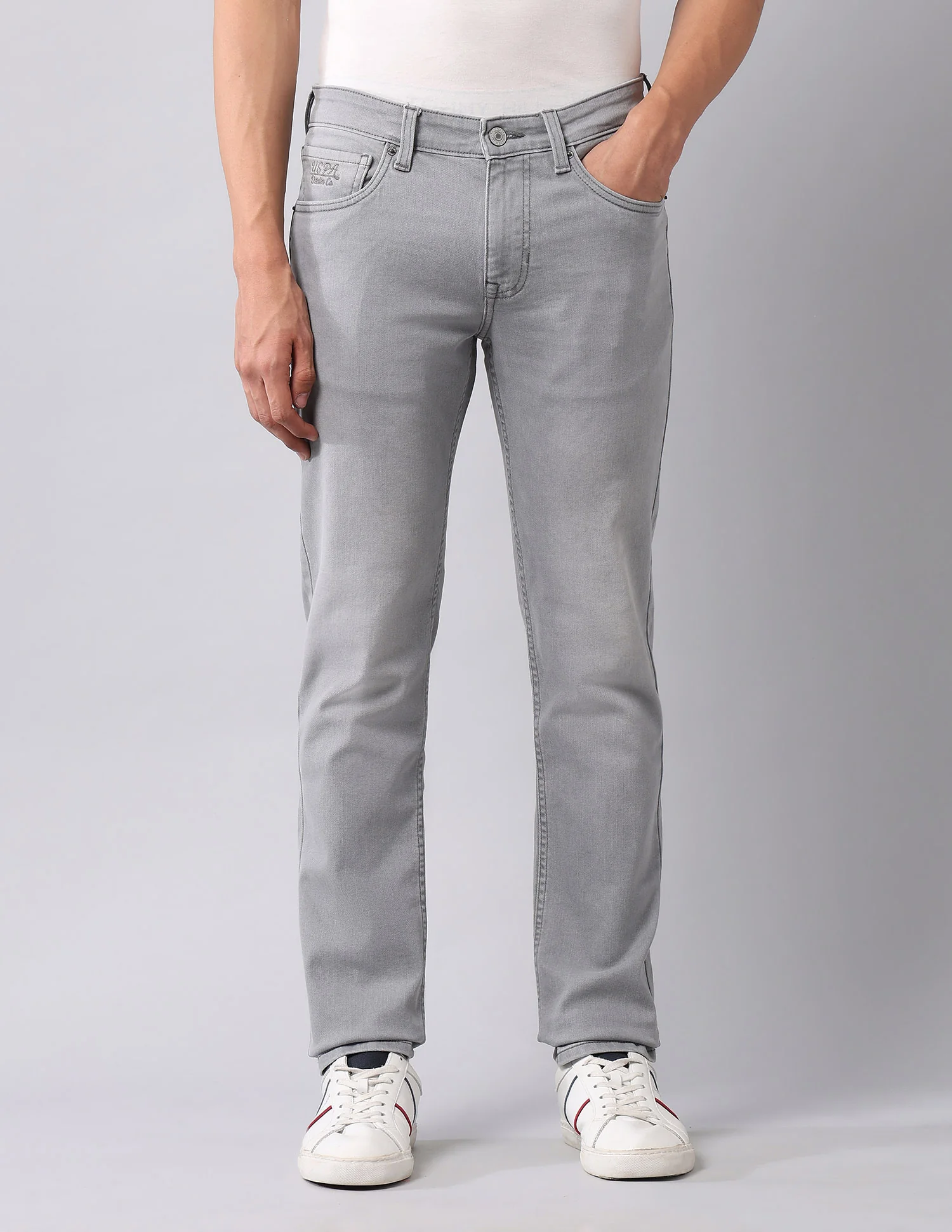 Brandon Slim Tapered Fit Grey Jeans - Image 6