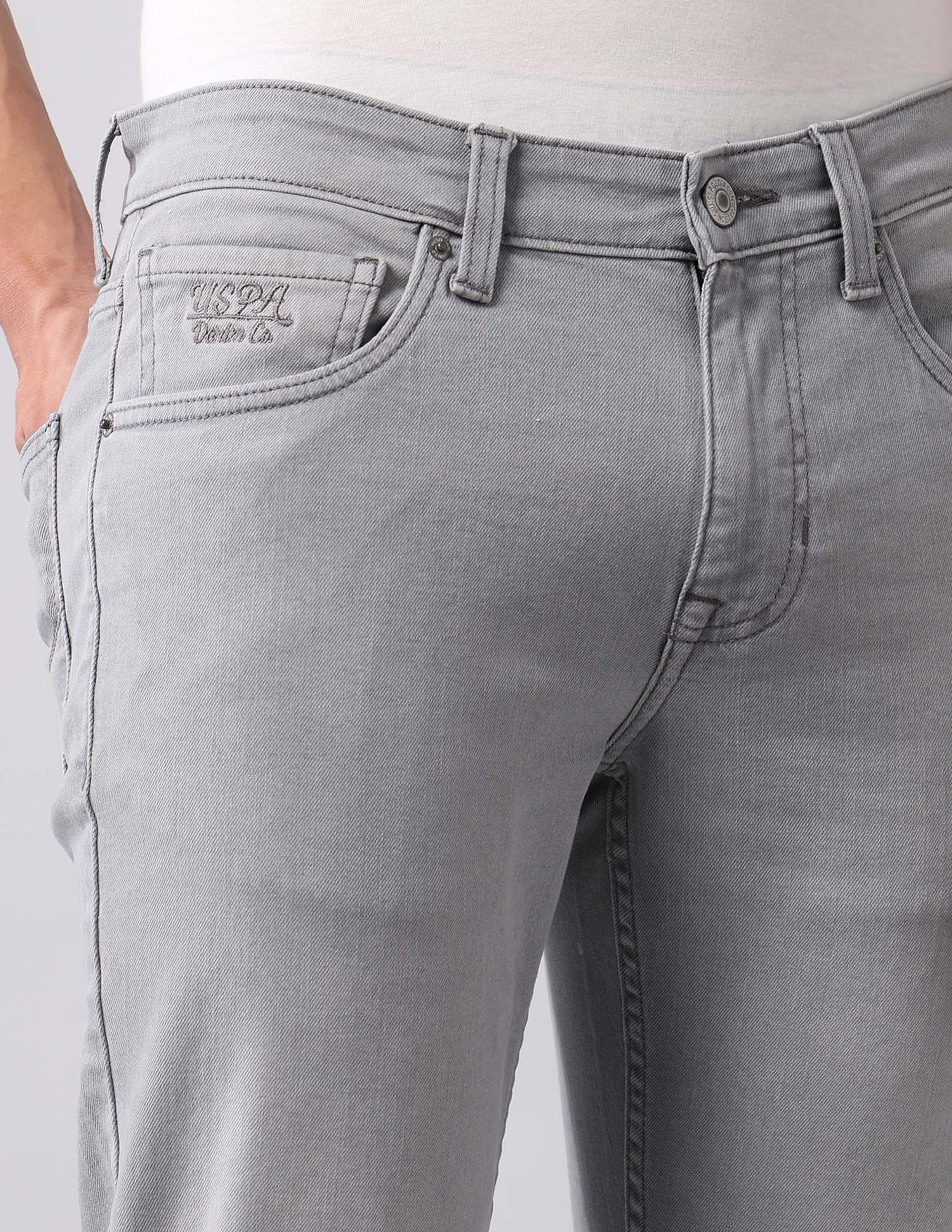 Brandon Slim Tapered Fit Grey Jeans - Image 7