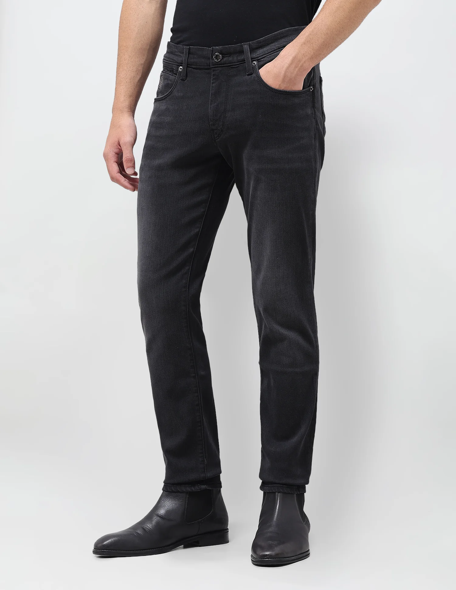 Brandon Slim Tapered Fit Grey Jeans - Image 4