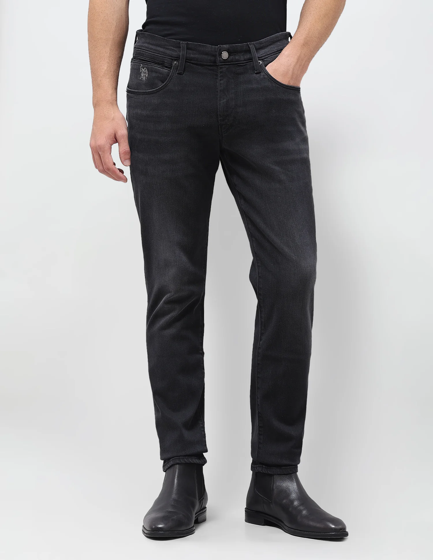Brandon Slim Tapered Fit Grey Jeans - Image 6