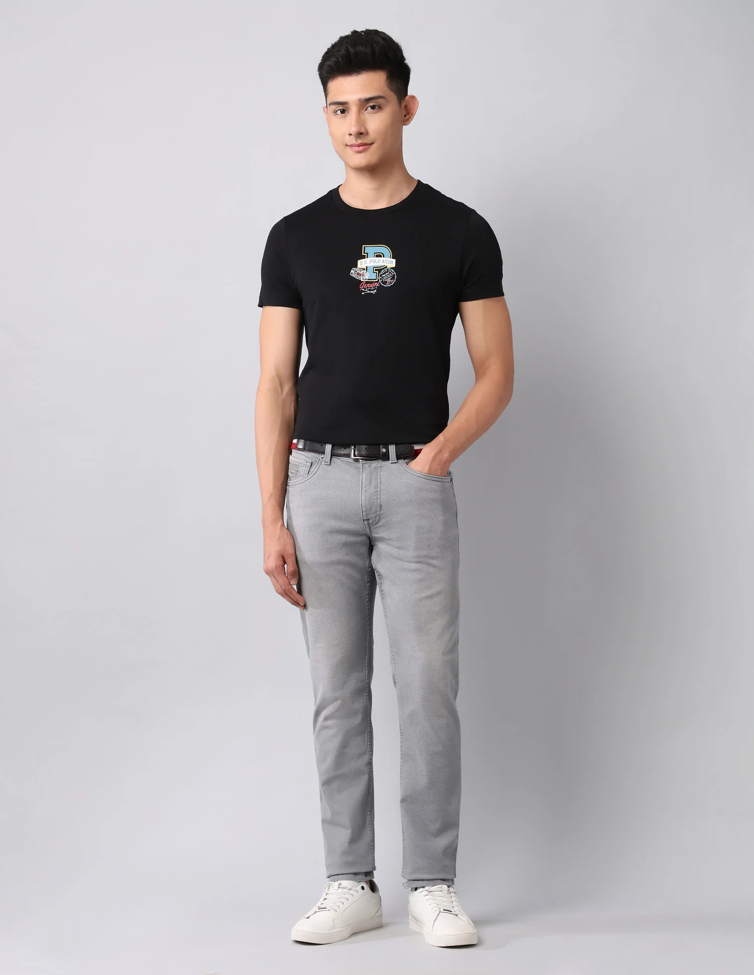 Brandon Slim Tapered Fit Grey Jeans - Image 3