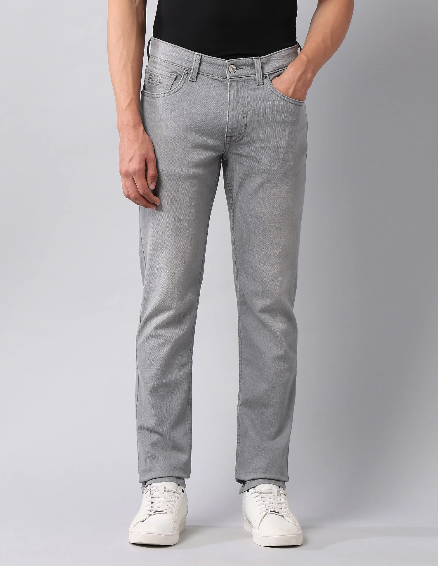 Brandon Slim Tapered Fit Grey Jeans - Image 6