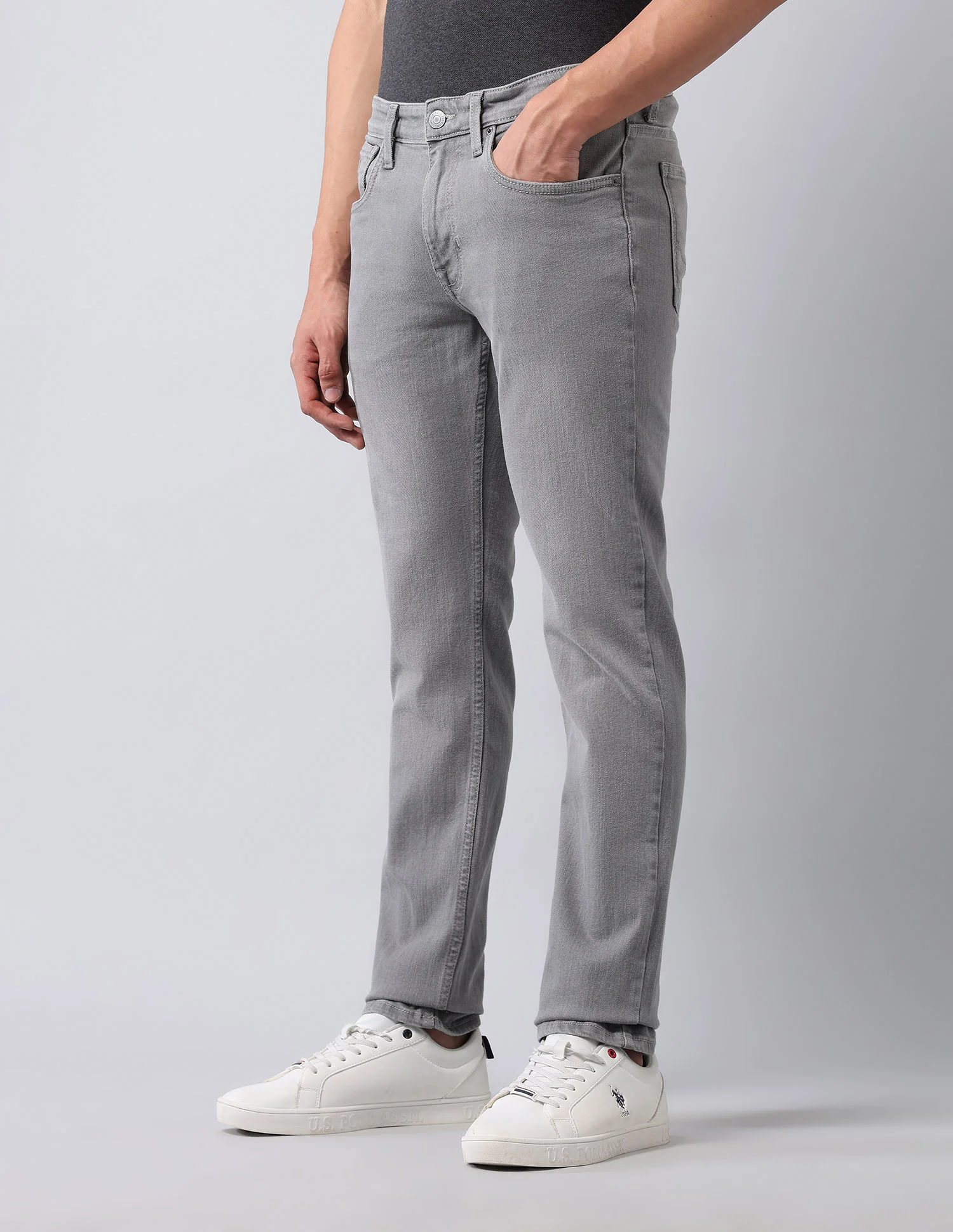 Brandon Slim Tapered Fit Grey Jeans - Image 4