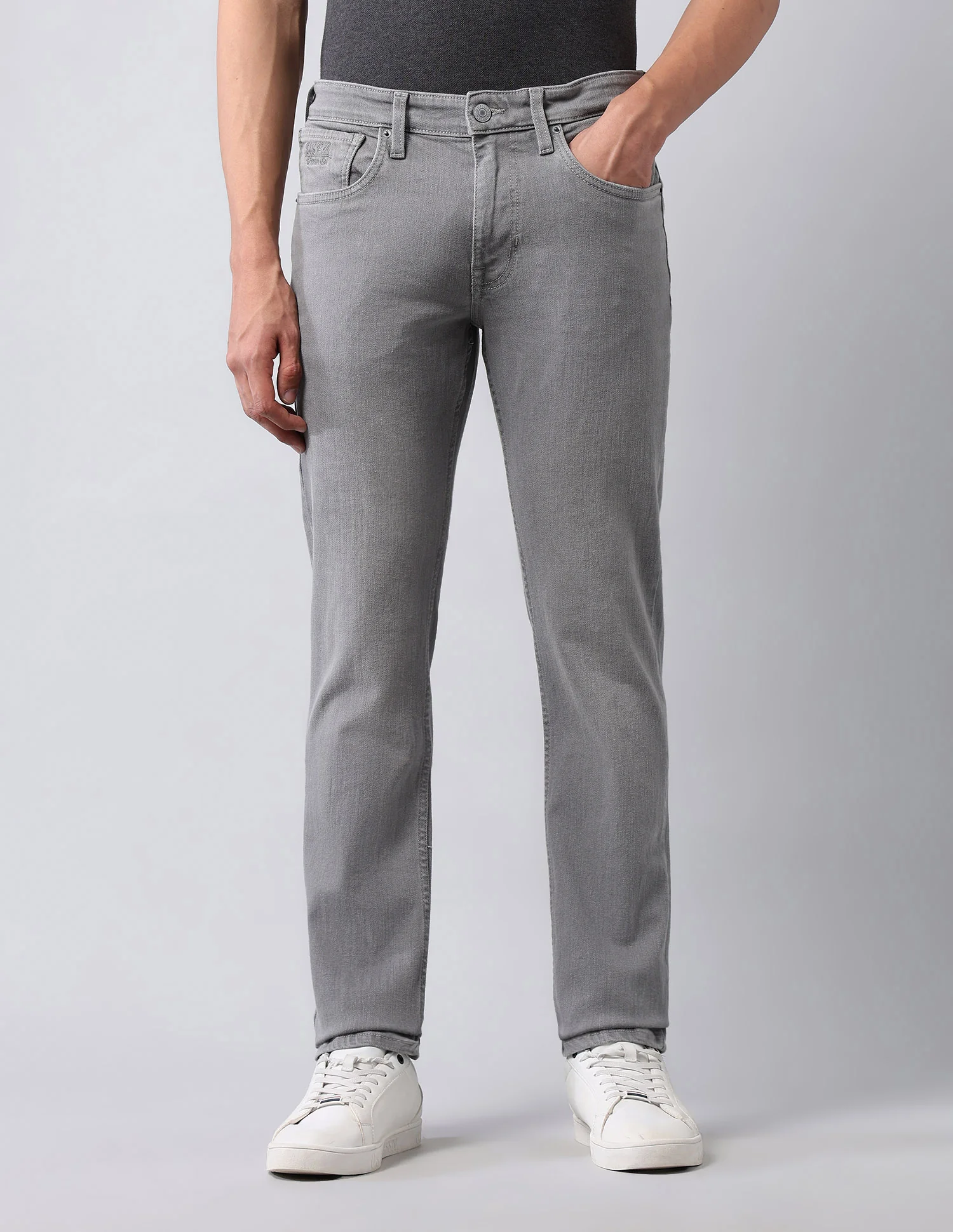 Brandon Slim Tapered Fit Grey Jeans - Image 6