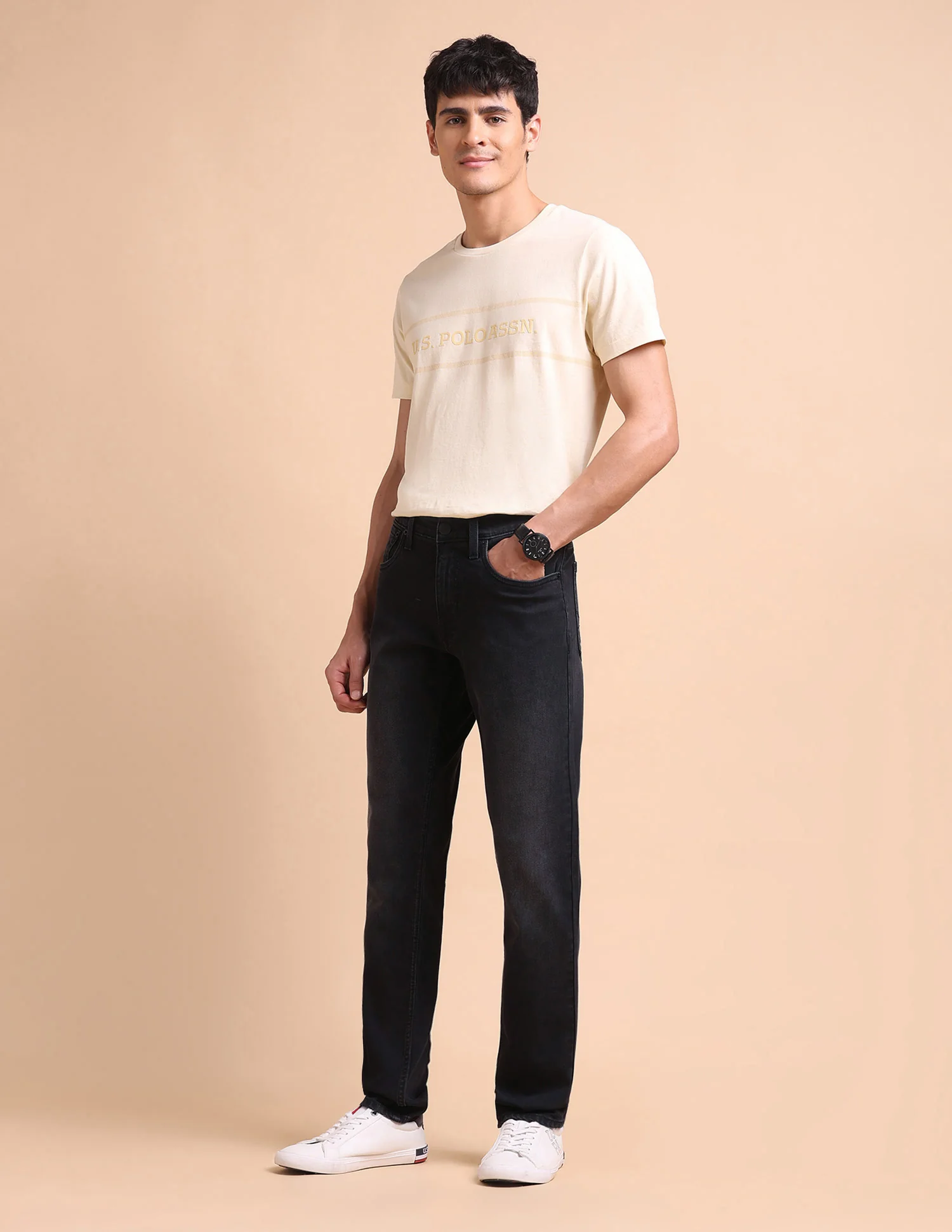 Brandon Slim Tapered Fit Grey Jeans - Image 3